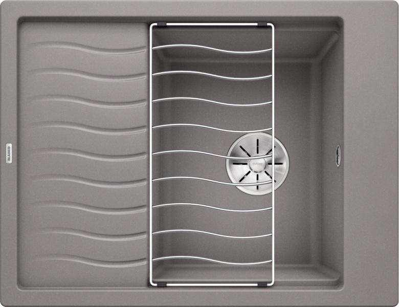 Врезная кухонная мойка Blanco ELON 45S SILGRANIT PuraDur алюметаллик