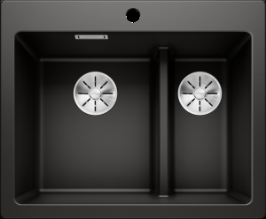 Врезная кухонная мойка Blanco PLEON 6 Split SILGRANIT PuraDur черный