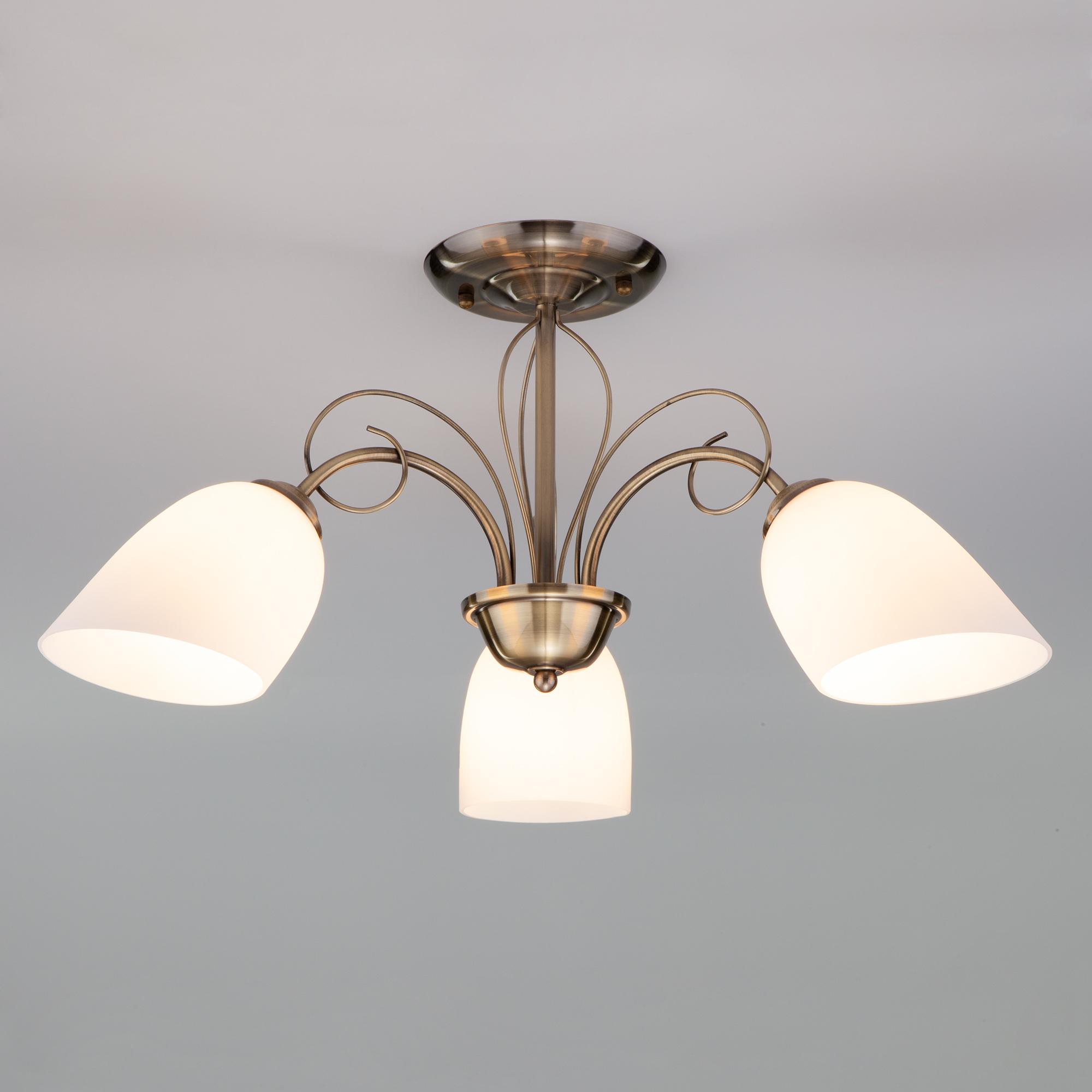 Люстра с плафонами Eurosvet 30107/3 античная бронза