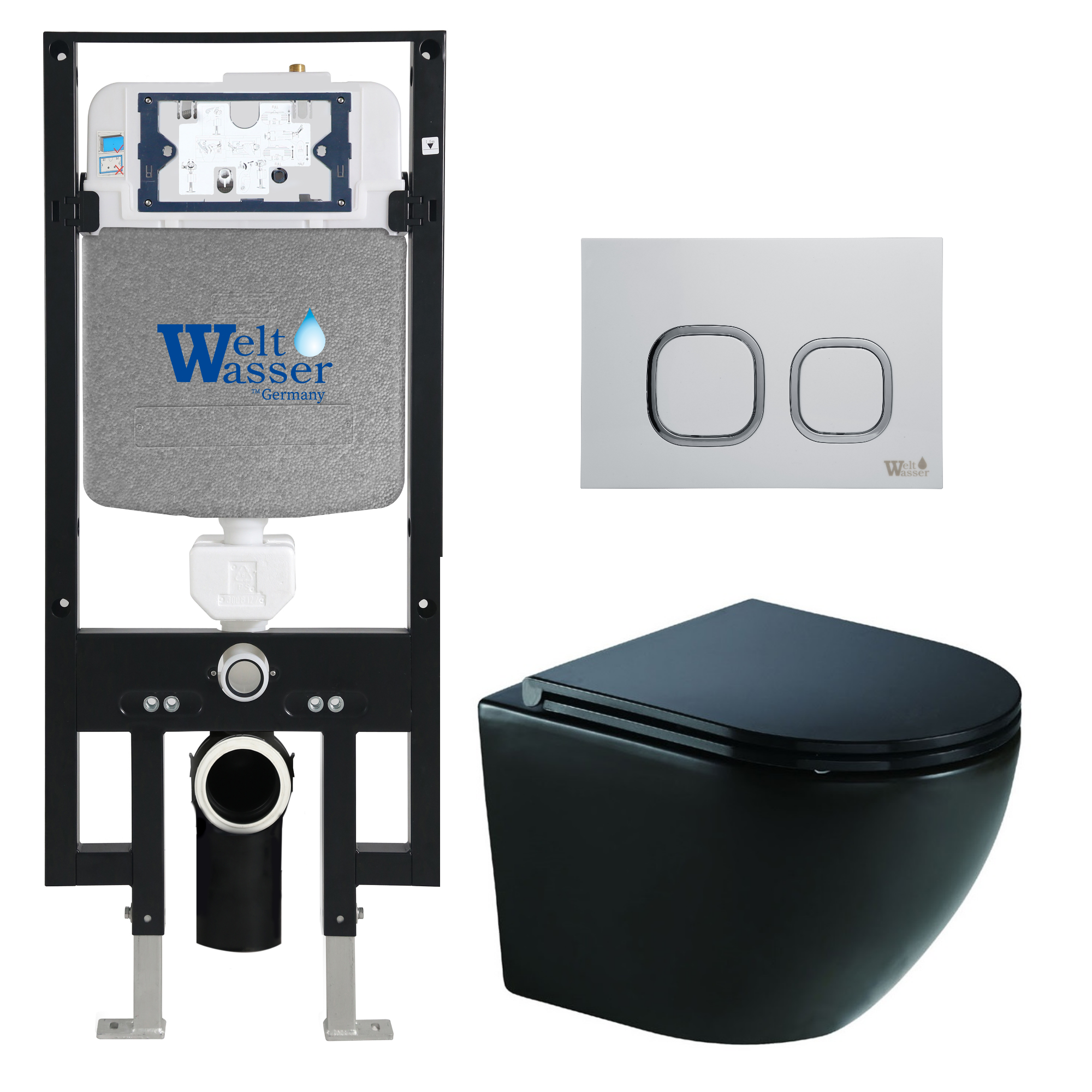 Комплект WeltWasser 10000010936 Merzbach 041 XL MT-BL + Amberg 497 + Amberg RD-WT