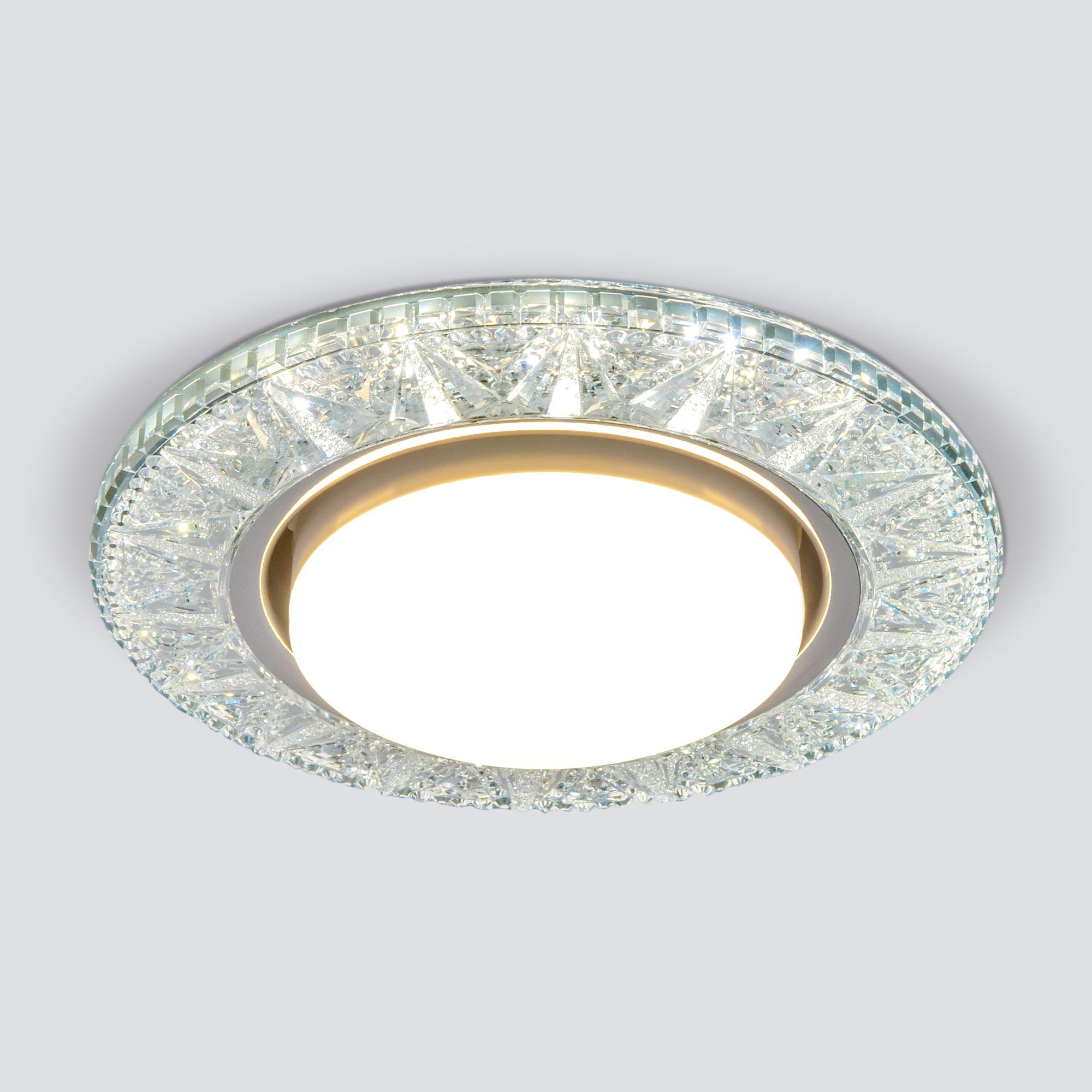 Встраиваемый точечный светильник Elektrostandard с LED подсветкой 3022 GX53