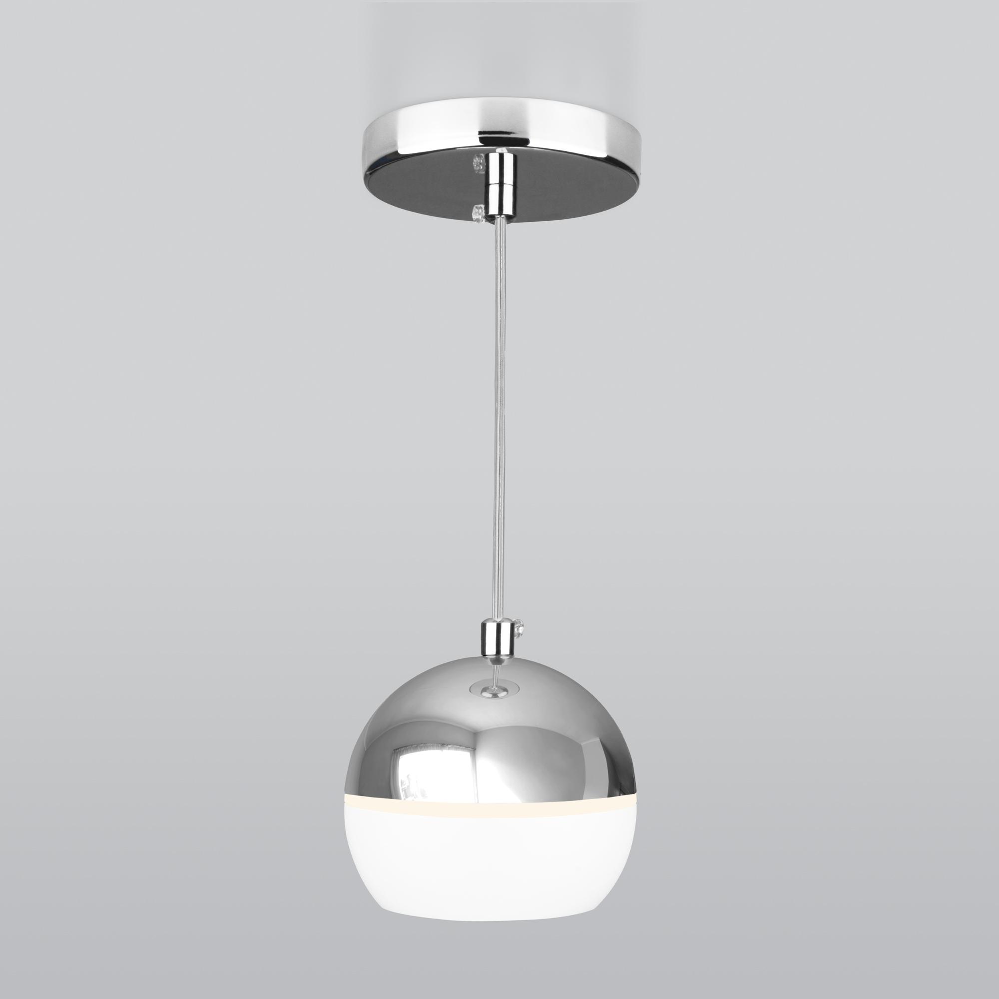 Подвесной светодиодный светильник Elektrostandard 9W 4200K белый/хром DLS023