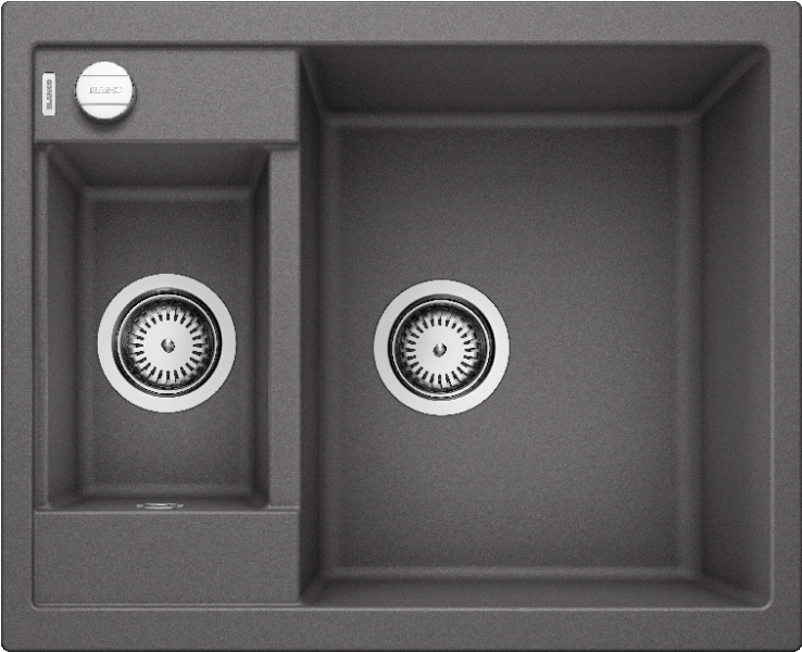 Врезная кухонная мойка Blanco METRA 6 SILGRANIT PuraDur темная скала