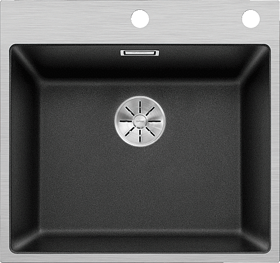 Врезная кухонная мойка Blanco SUBLINE 500-IF/A SILGRANIT PuraDur антрацит