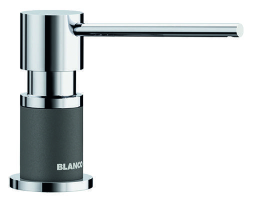  Дозатор для жидкого мыла Blanco Lato хром/темная скала 525817