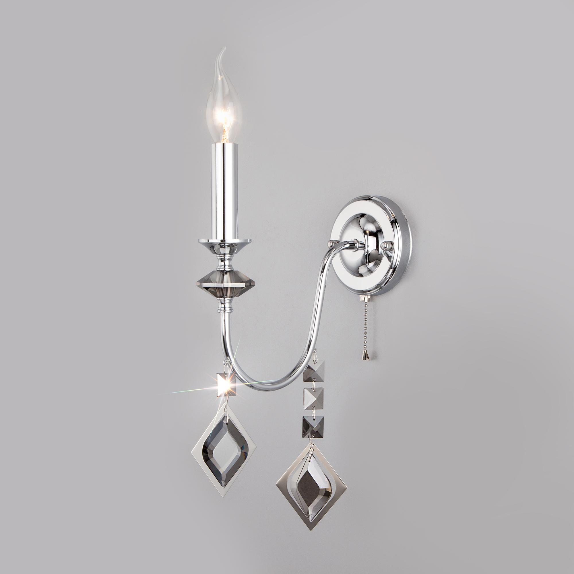 Настенный светильник с хрусталем Eurosvet 10120/1 хром