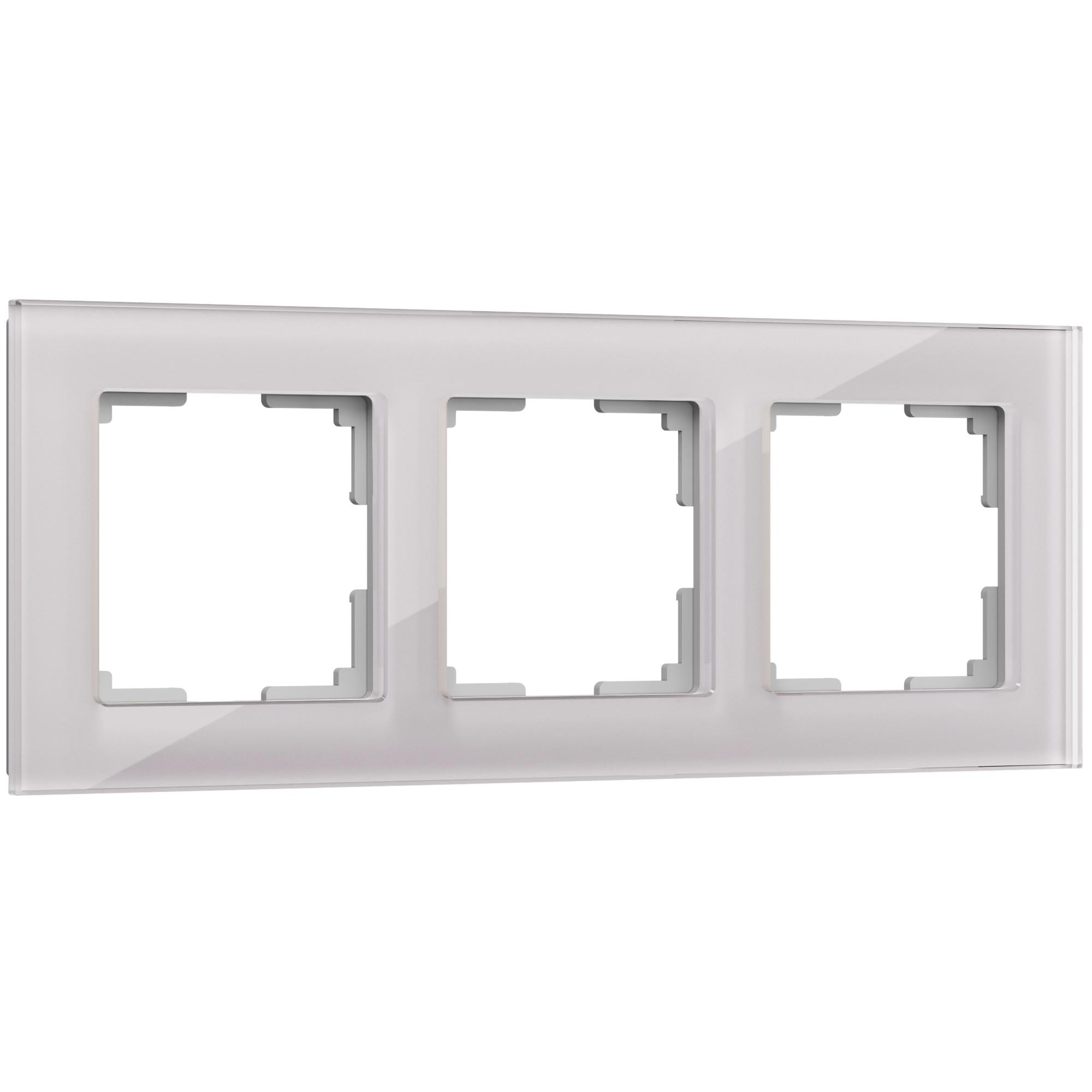 Рамка на 3 поста дымчатый.стекло Werkel W0031117