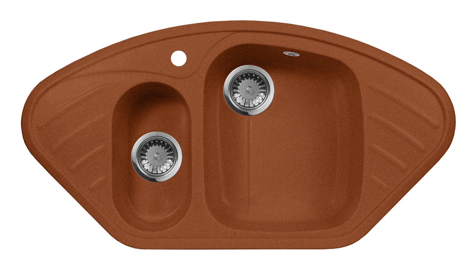 Мойка кухонная AquaGranitEx M-14 (307) терракот