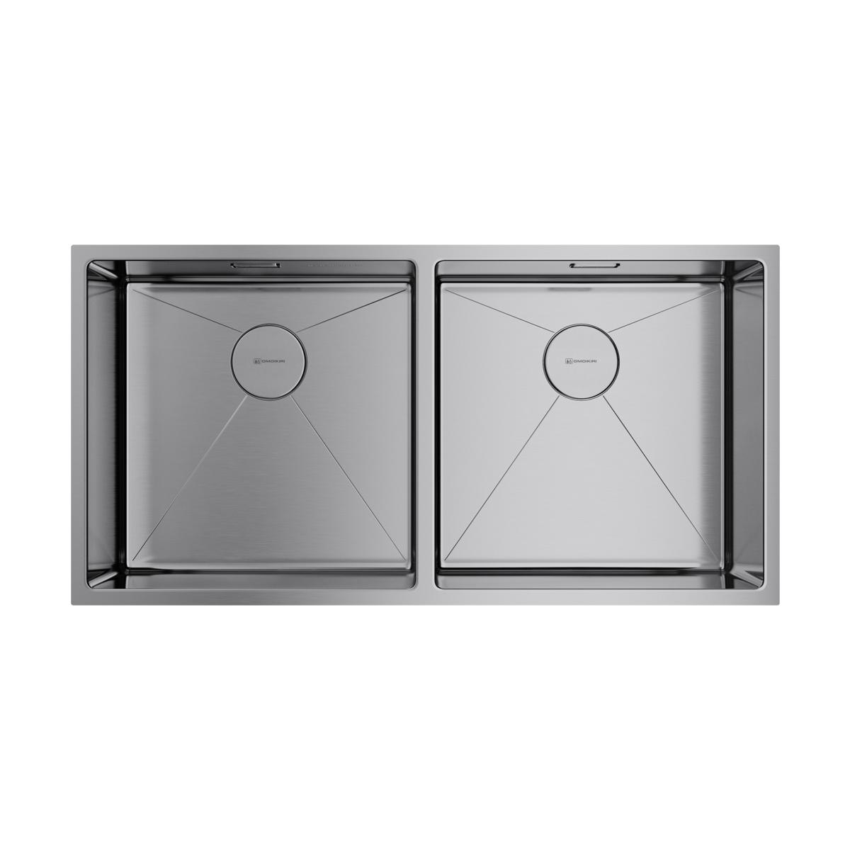 Врезная кухонная мойка Omoikiri Taki 86-2-U/IF-IN нержавеющая сталь	 4993791