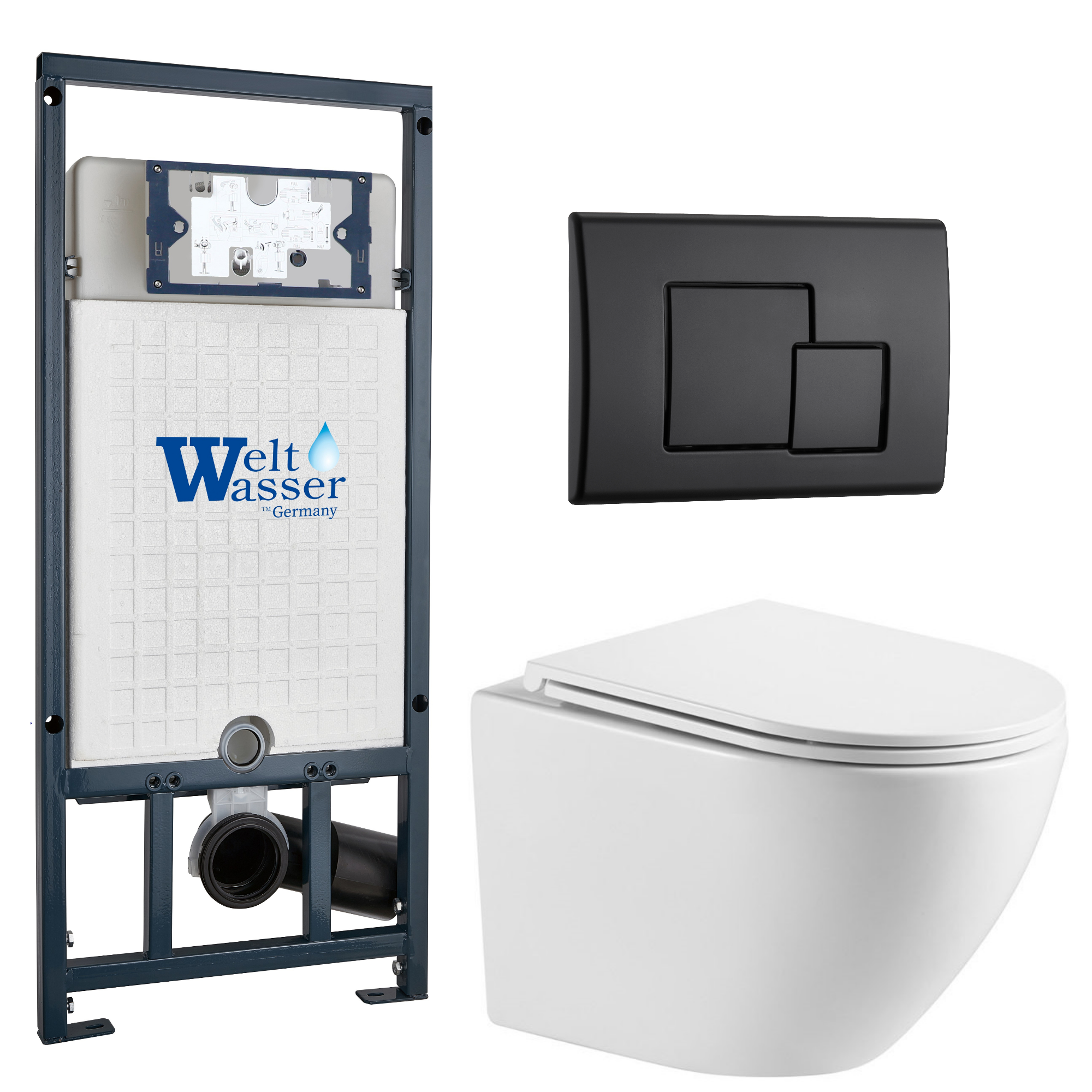 Комплект WeltWasser 10000010925 Merzbach 041 XL GL-WT + Marberg 507 + Marberg 507 SE MT-BL