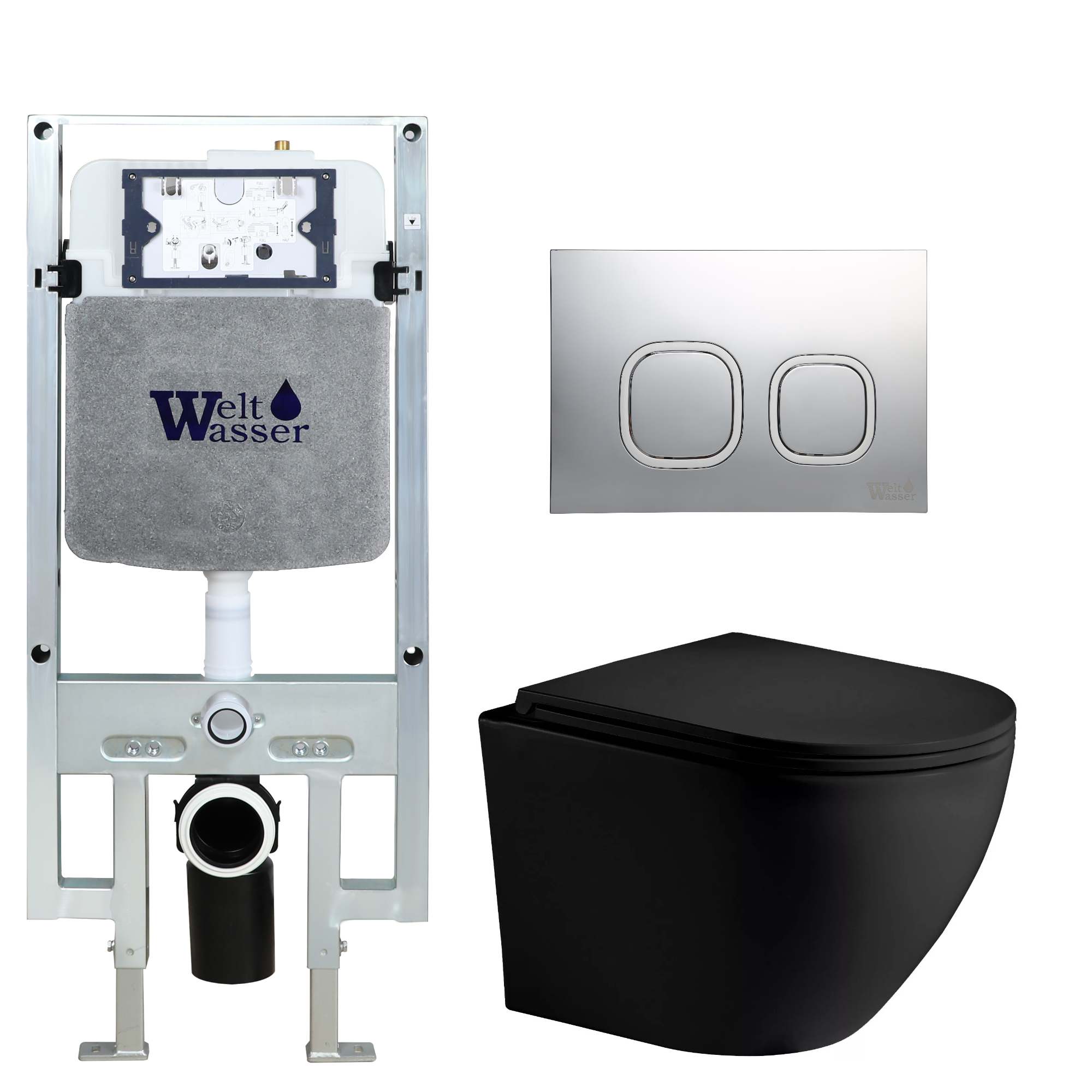 Комплект WeltWasser 10000011337 Merzbach 043 MT-BL + Amberg 497 ST + Amberg RD-MT CR