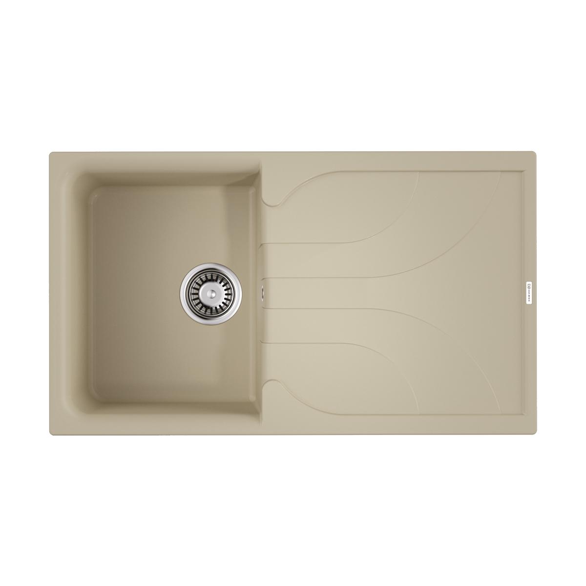 Врезная кухонная мойка Omoikiri Yasugata 86-BE ваниль 4993869