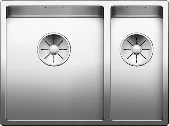 Врезная кухонная мойка Blanco CLARON 340/180-U (чаша слева) нержавеющая сталь
