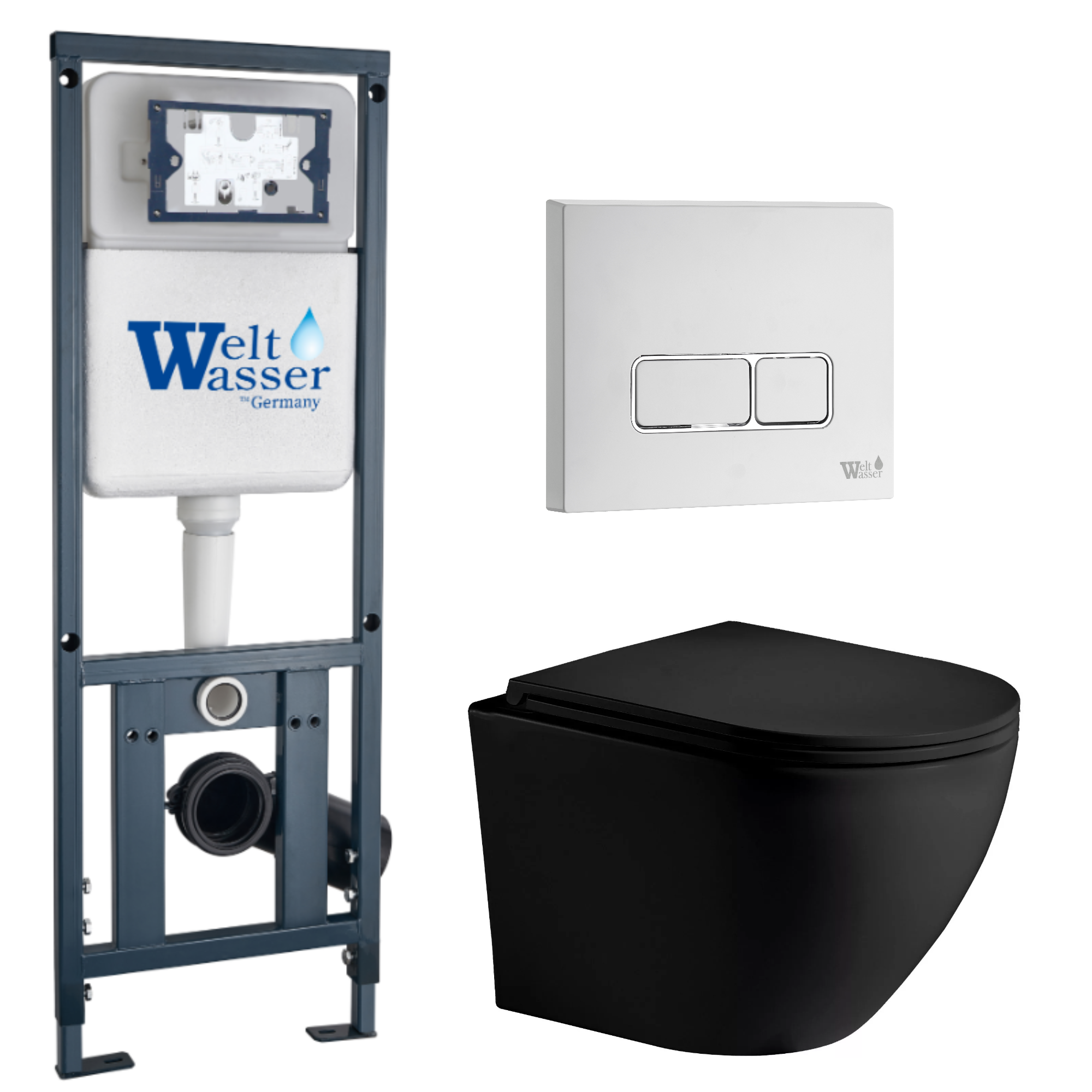 Комплект WeltWasser 10000011354 Merzbach 043 MT-BL + Marberg 410 + Marberg 410 SE GL-WT