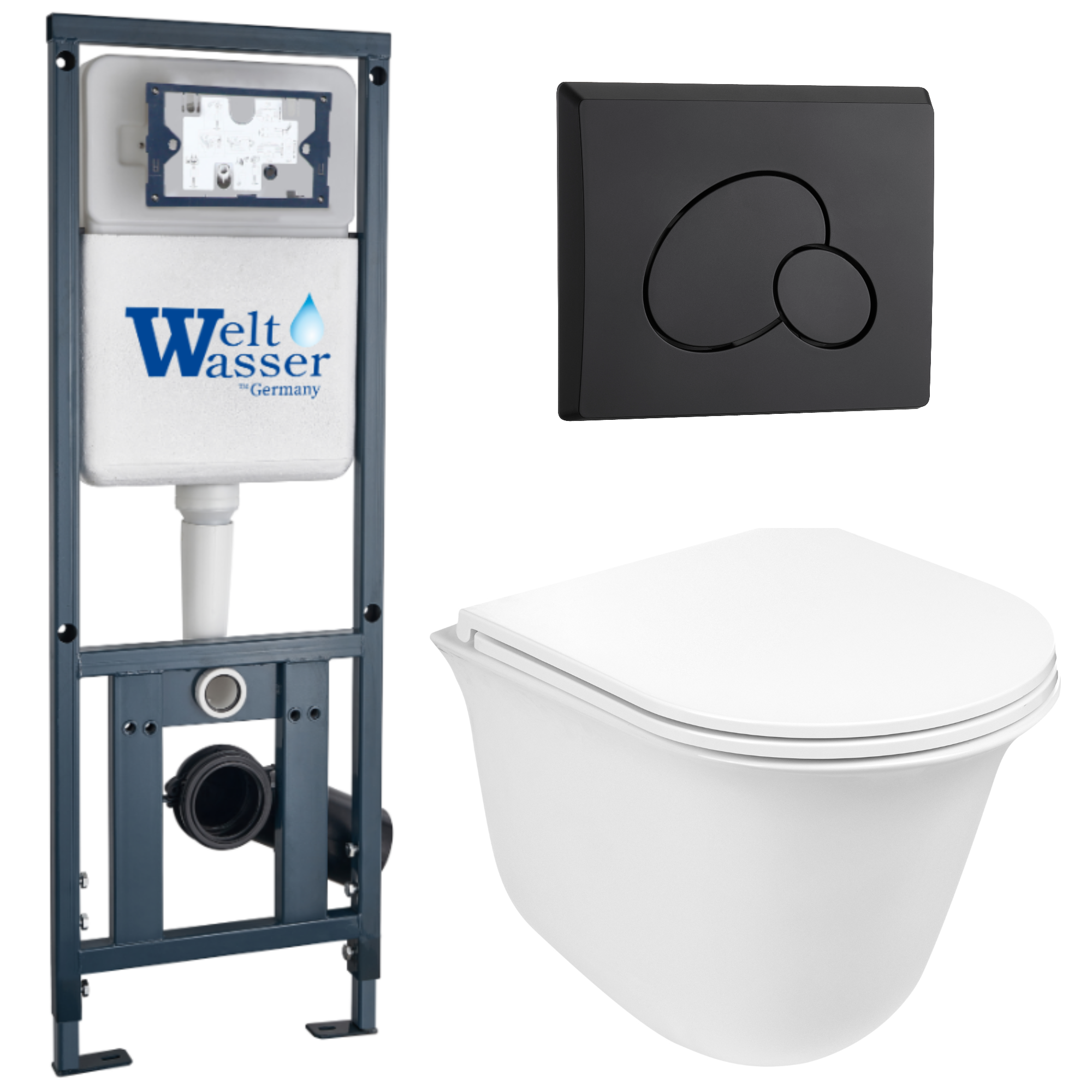 Комплект WeltWasser 10000011127 Telbach 004 GL-WT + Marberg 410 + Marberg 410 RD MT-BL