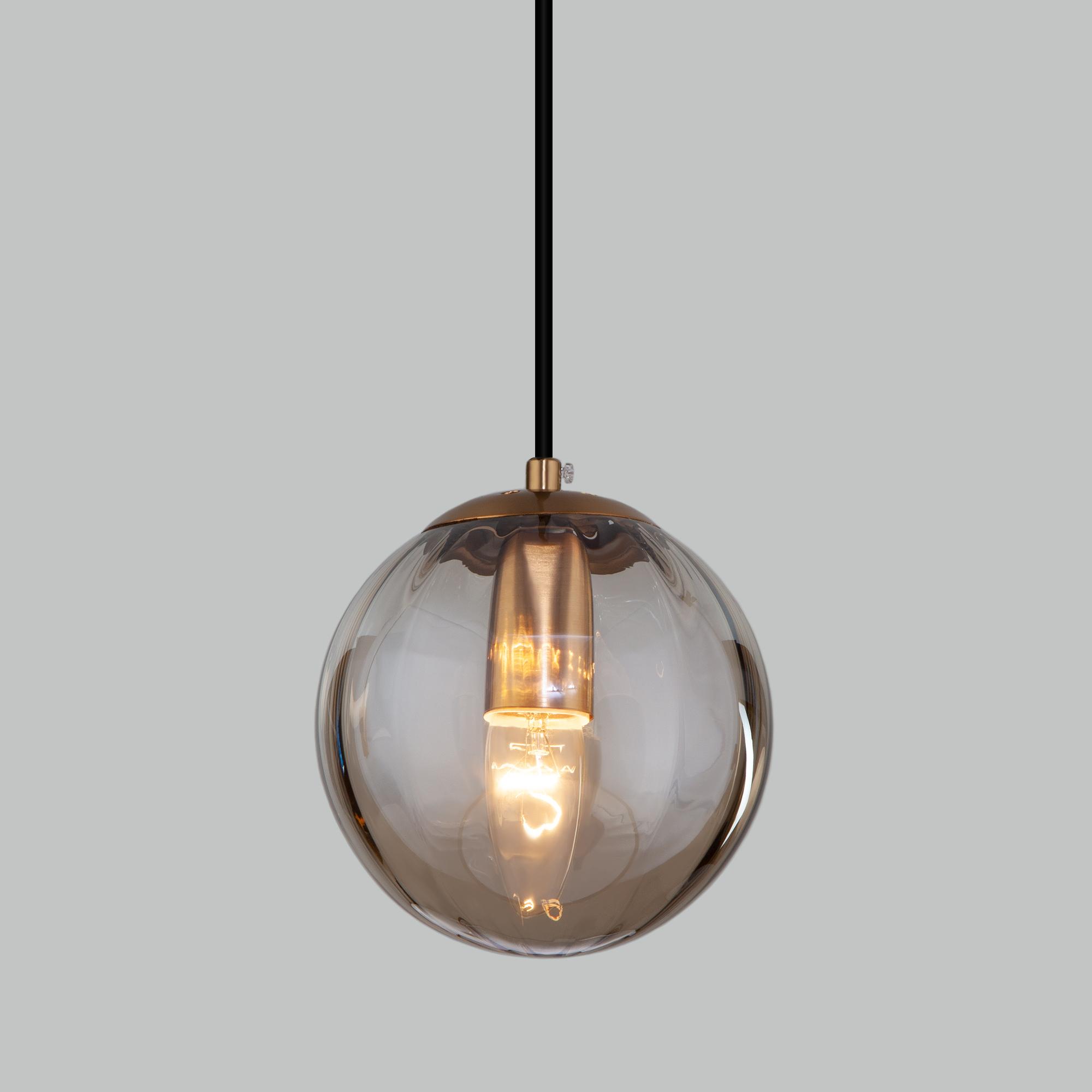 Подвесной светильник с плафоном Eurosvet 50207/1 янтарный