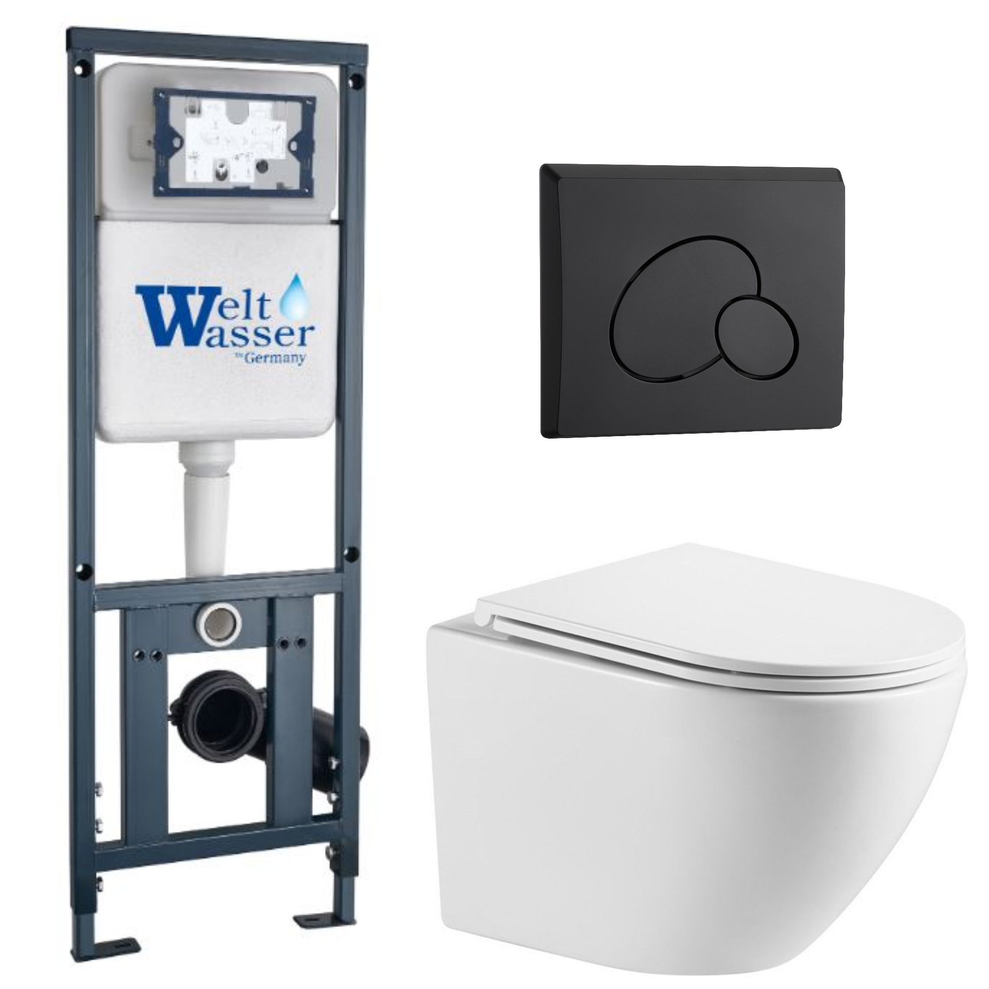 Комплект WeltWasser 10000010915 Merzbach 041 XL GL-WT + Marberg 410 + Marberg 410 RD MT-BL