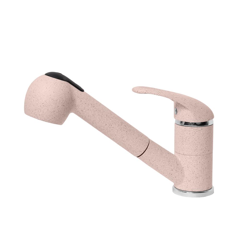 Смеситель для кухни AquaGranitEx C-4040 (315) розовый