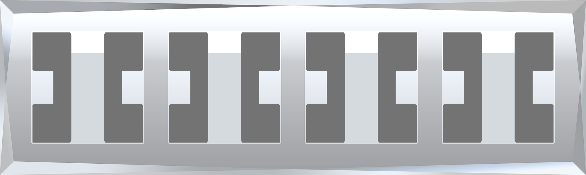 Рамка на 4 поста зеркальный Werkel W0041220