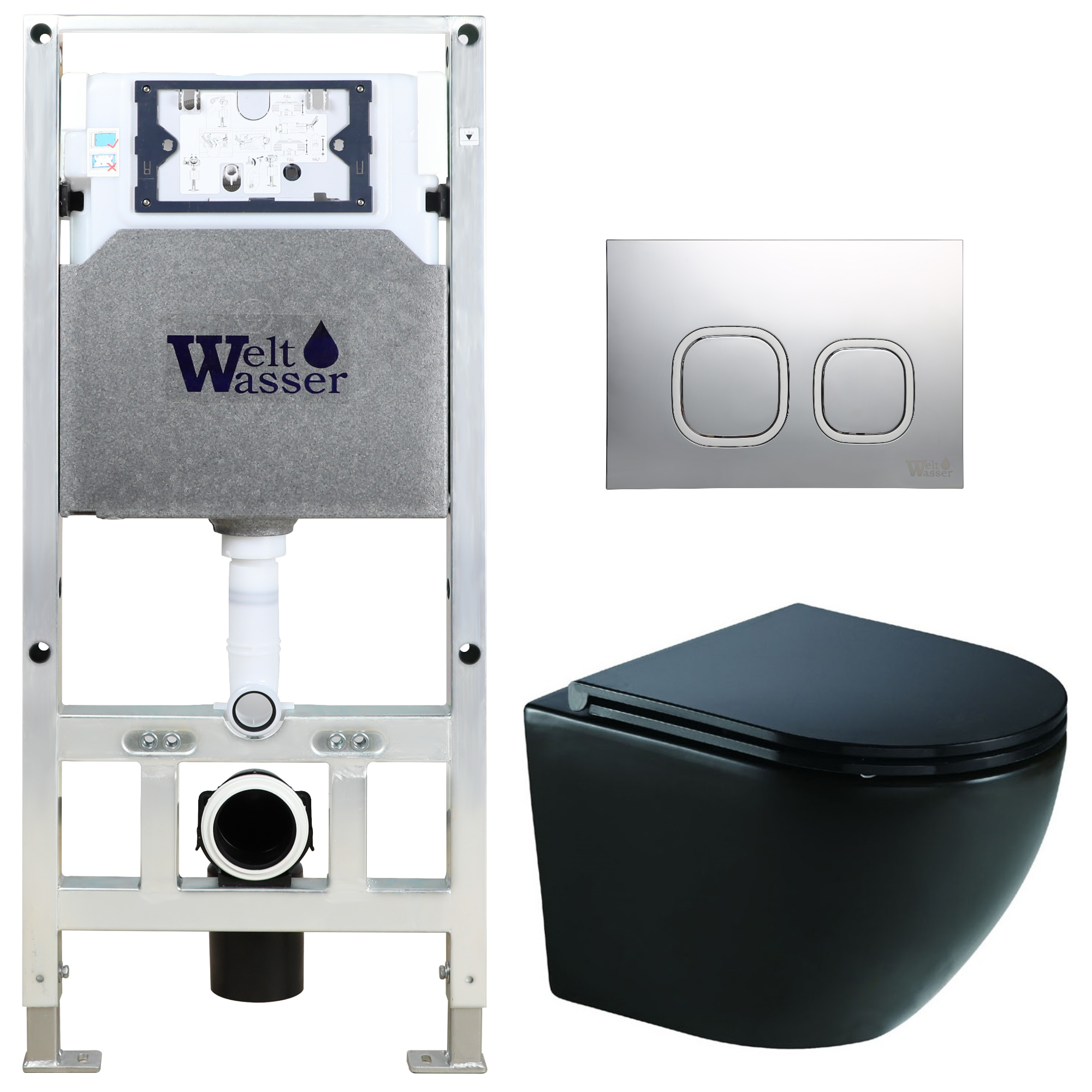Комплект WeltWasser 10000010945 Merzbach 041 XL MT-BL + Amberg 506 ST + Amberg RD-MT CR