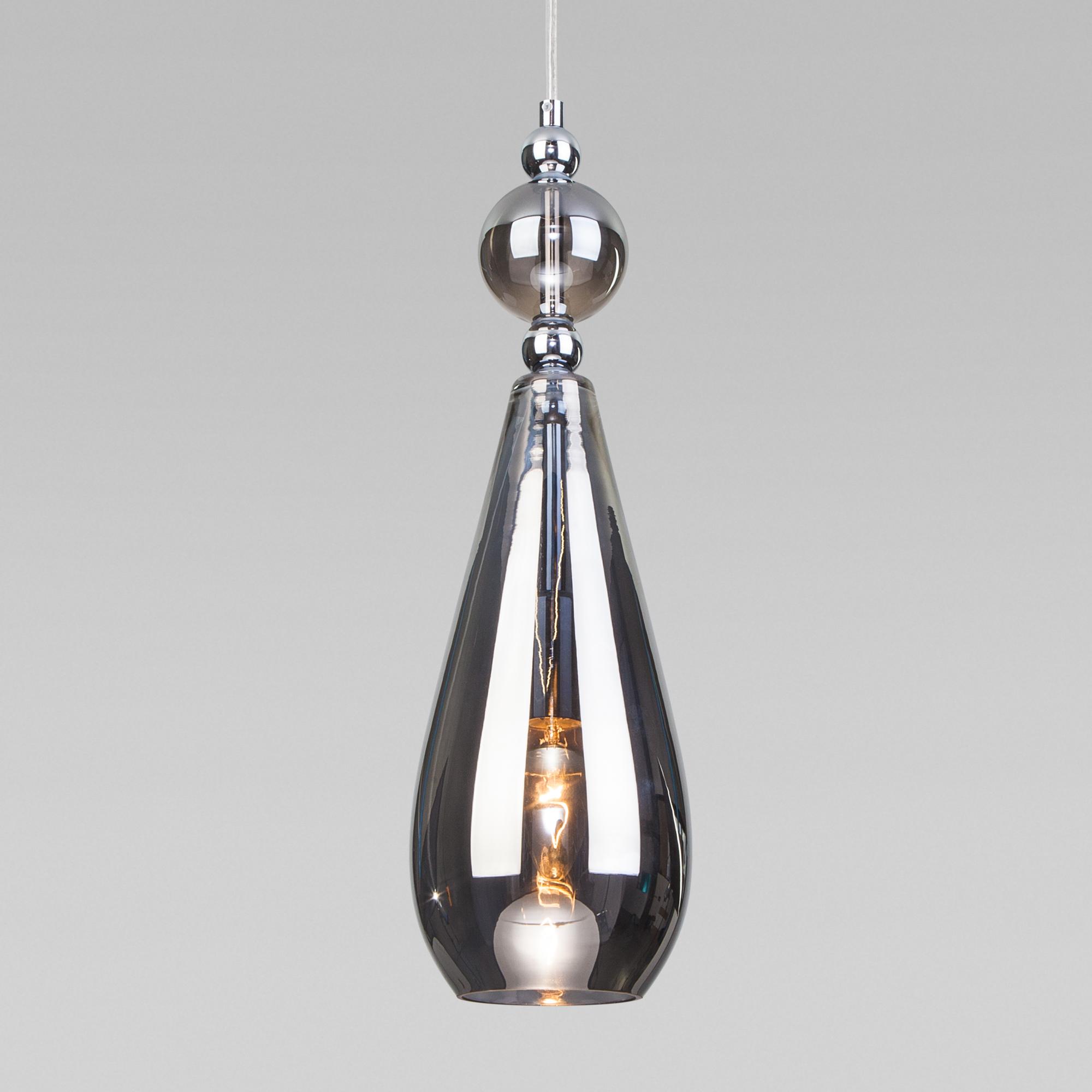 Подвесной светильник с плафоном Eurosvet 50202/1 дымчатый