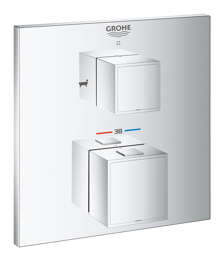 Термостат для ванны с переключателем на 2 положения Grohe Grohtherm Cube 24155000