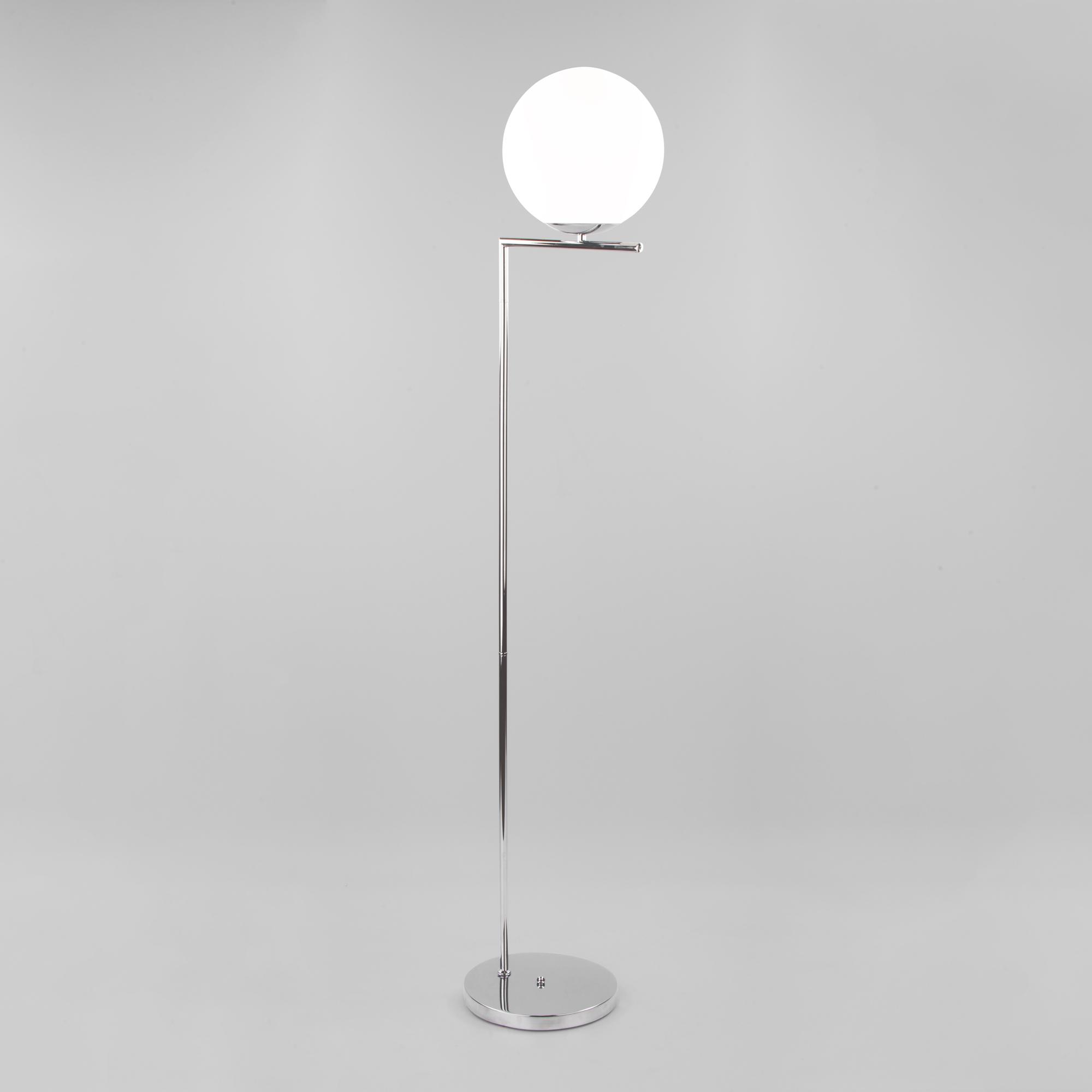 Торшер со стеклянным плафоном Eurosvet 01083/1 хром