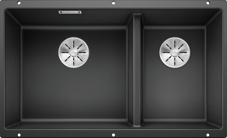 Врезная кухонная мойка Blanco SUBLINE 430/270-U SILGRANIT PuraDur антрацит