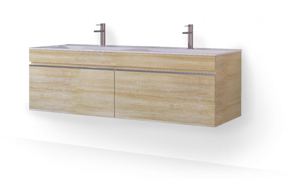 Тумба под раковину Raval Twins 140 подвесная Twi.01.140/P/DS дуб сонома