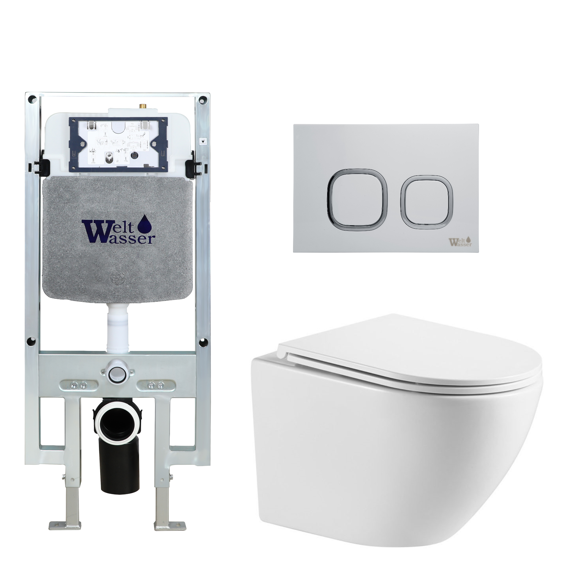 Комплект WeltWasser 10000011295 Merzbach 043 GL-WT + Amberg 497 ST + Amberg RD-WT