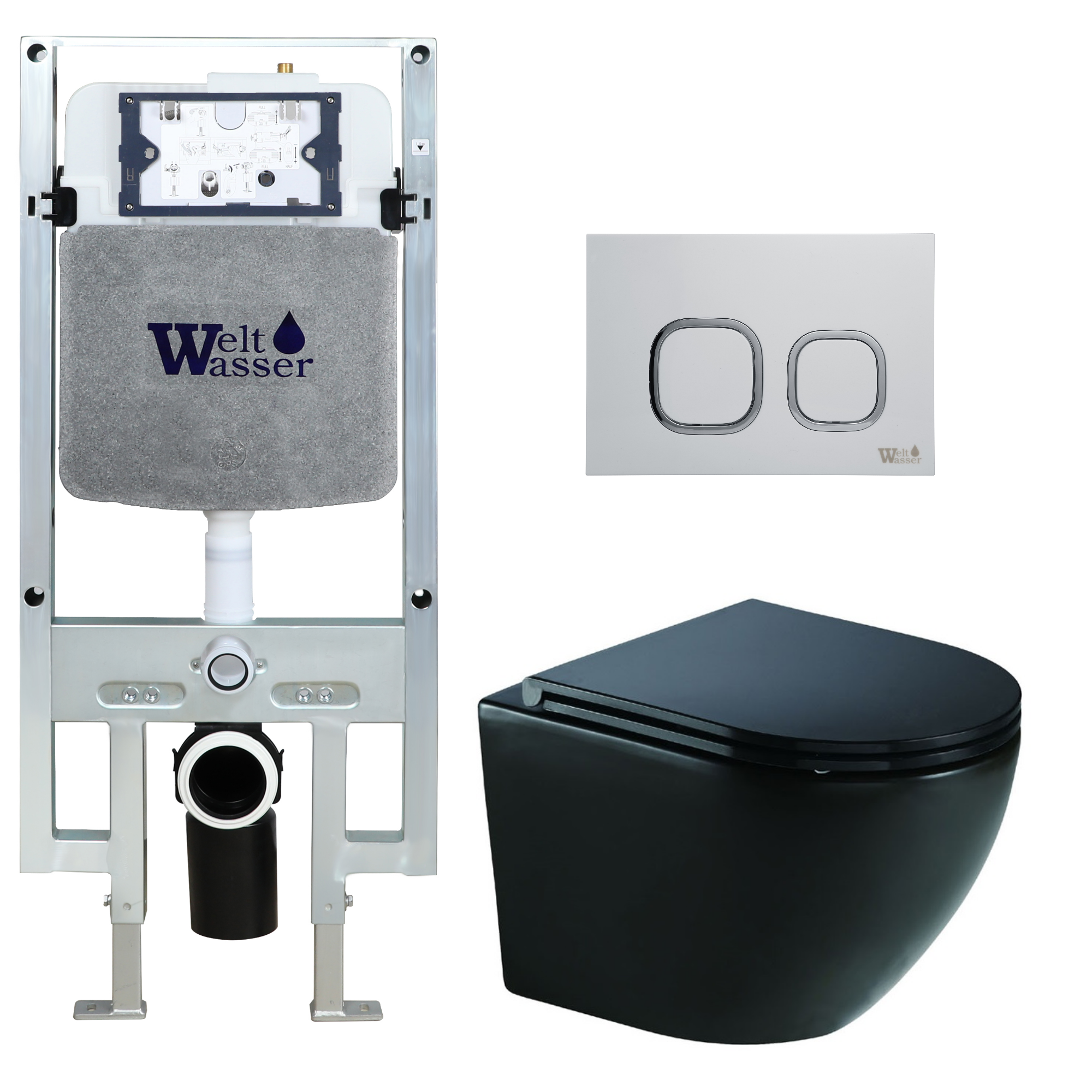 Комплект WeltWasser 10000010941 Merzbach 041 XL MT-BL + Amberg 497 ST + Amberg RD-WT