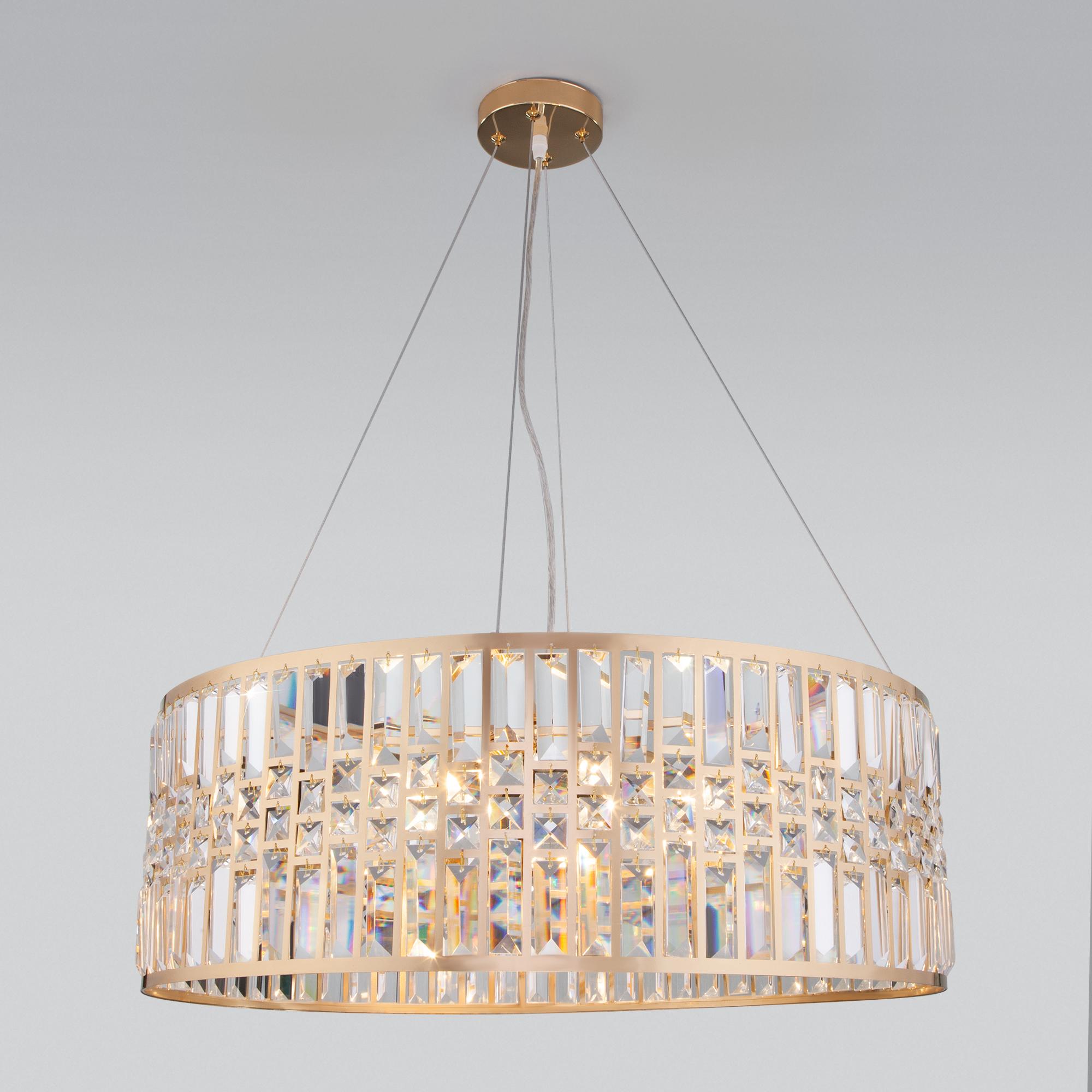 Подвесная хрустальная люстра Eurosvet 10116/8 золото