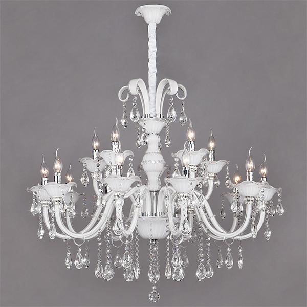 Хрустальная люстра Bogate's 125/10+5 белый/хром