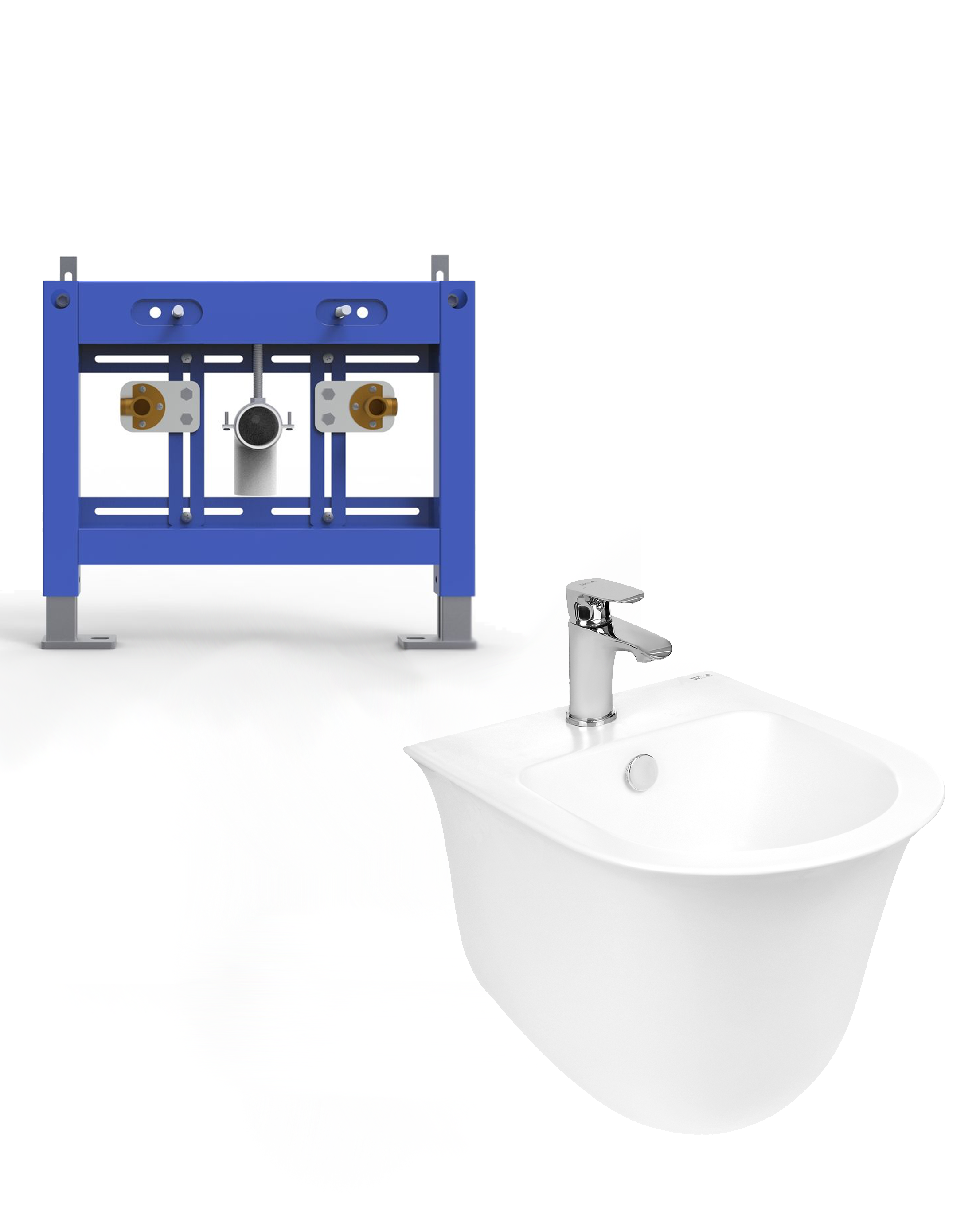 Комплект WeltWasser 10000013011 биде  TELBACH 005 MT-WT + инсталляция BAMBERG 480 BD