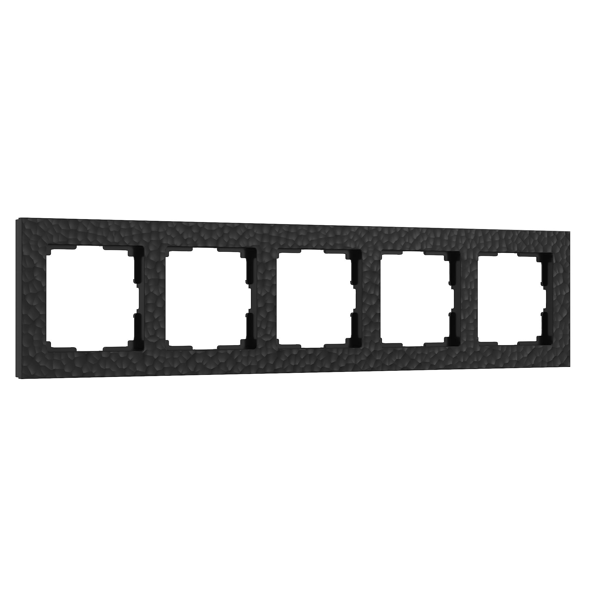 Рамка на 5 постов черный Werkel W0052408