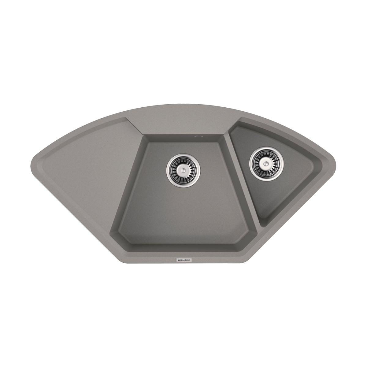 Врезная кухонная мойка Omoikiri Yonaka 98-C-GR leningrad grey 4993714