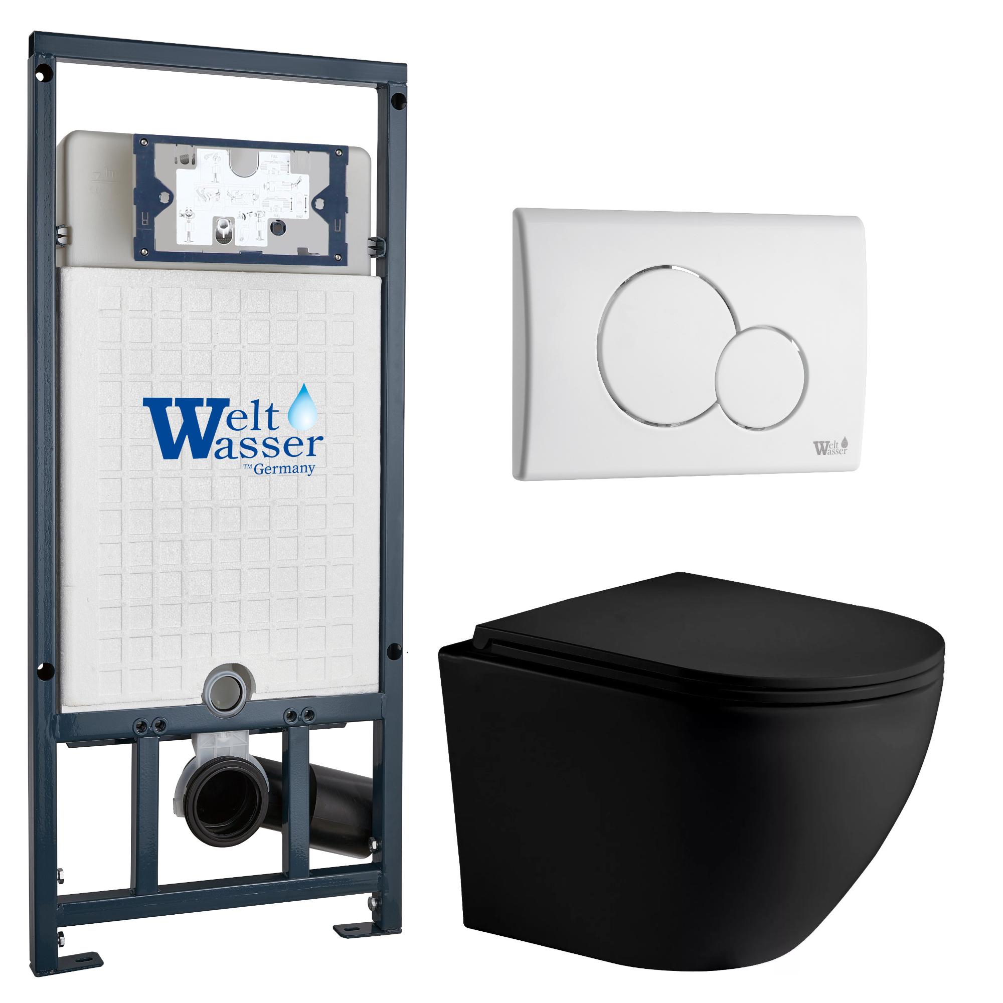 Комплект WeltWasser 10000011358 Merzbach 043 MT-BL + Marberg 507 + Marberg 507 RD GL-WT