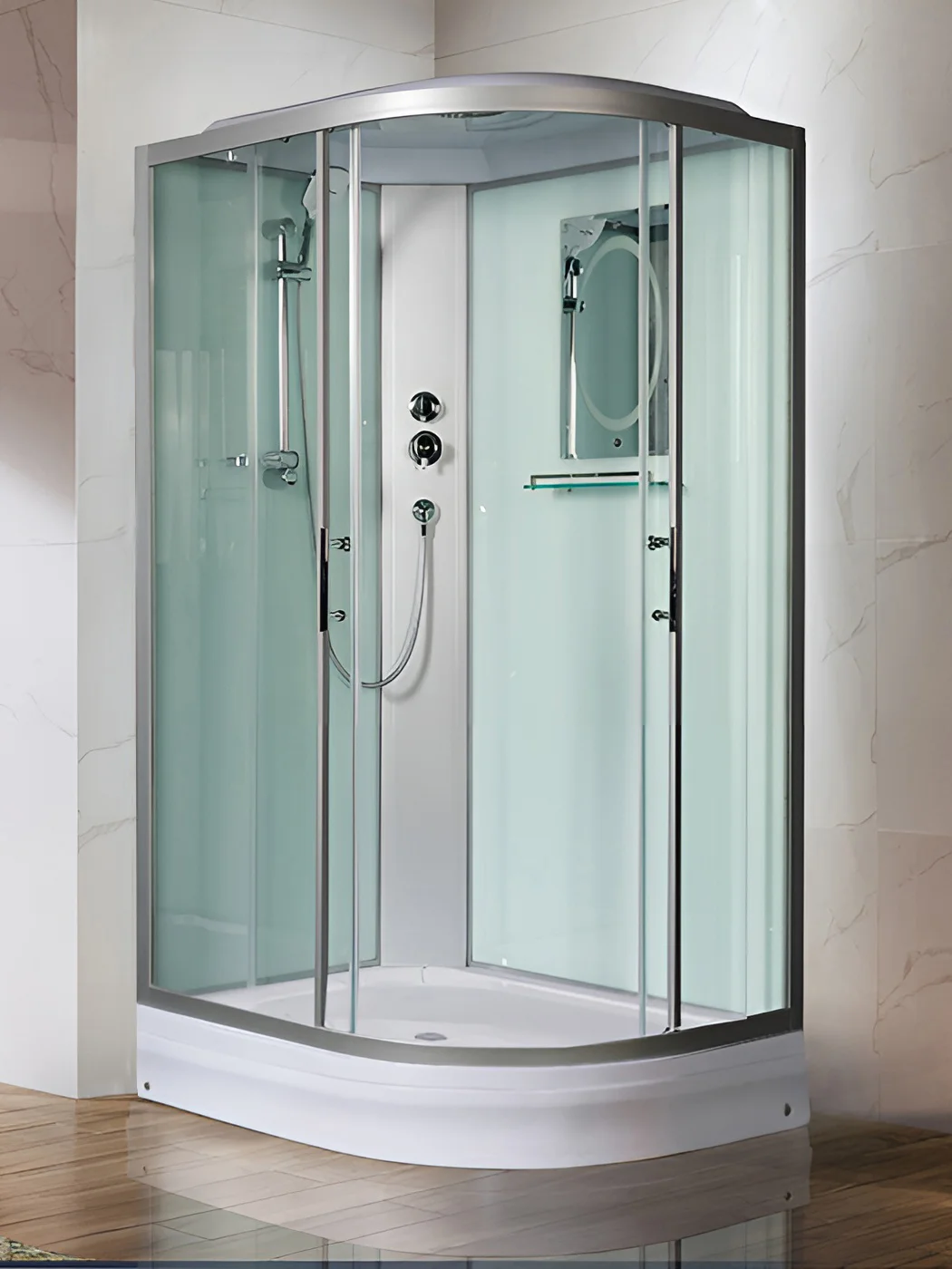 Душевая кабина WeltWasser WW500 Werra XL 1202 L 90/120/225 с крышей, прозрачное стекло, средний подд