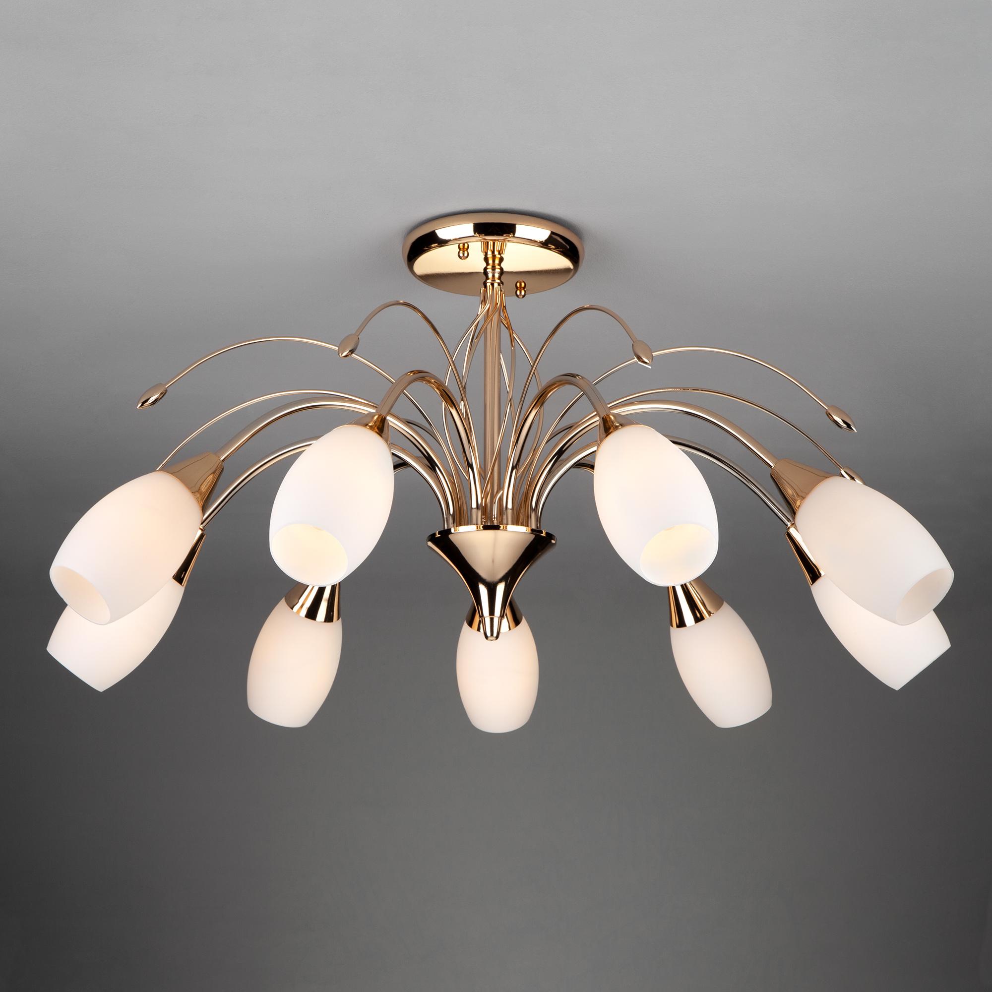 Потолочная люстра с плафонами Eurosvet 22080/9 золото