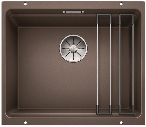Врезная кухонная мойка Blanco ETAGON 500-U SILGRANIT PuraDur кофе