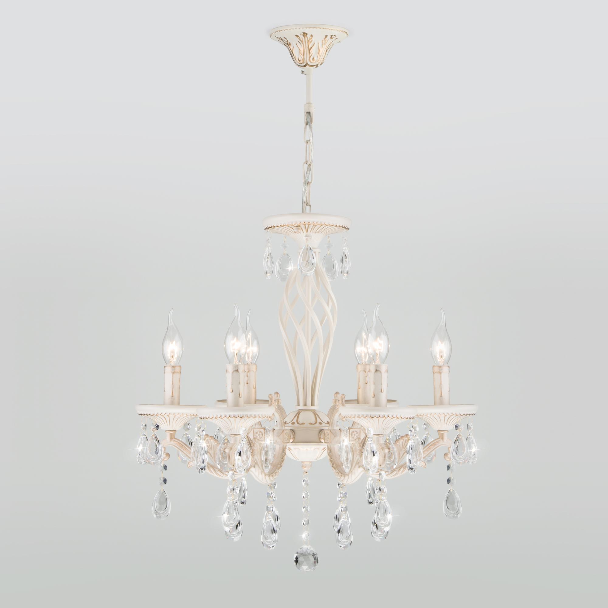 Классическая люстра с хрусталем Eurosvet 3585/6 белый