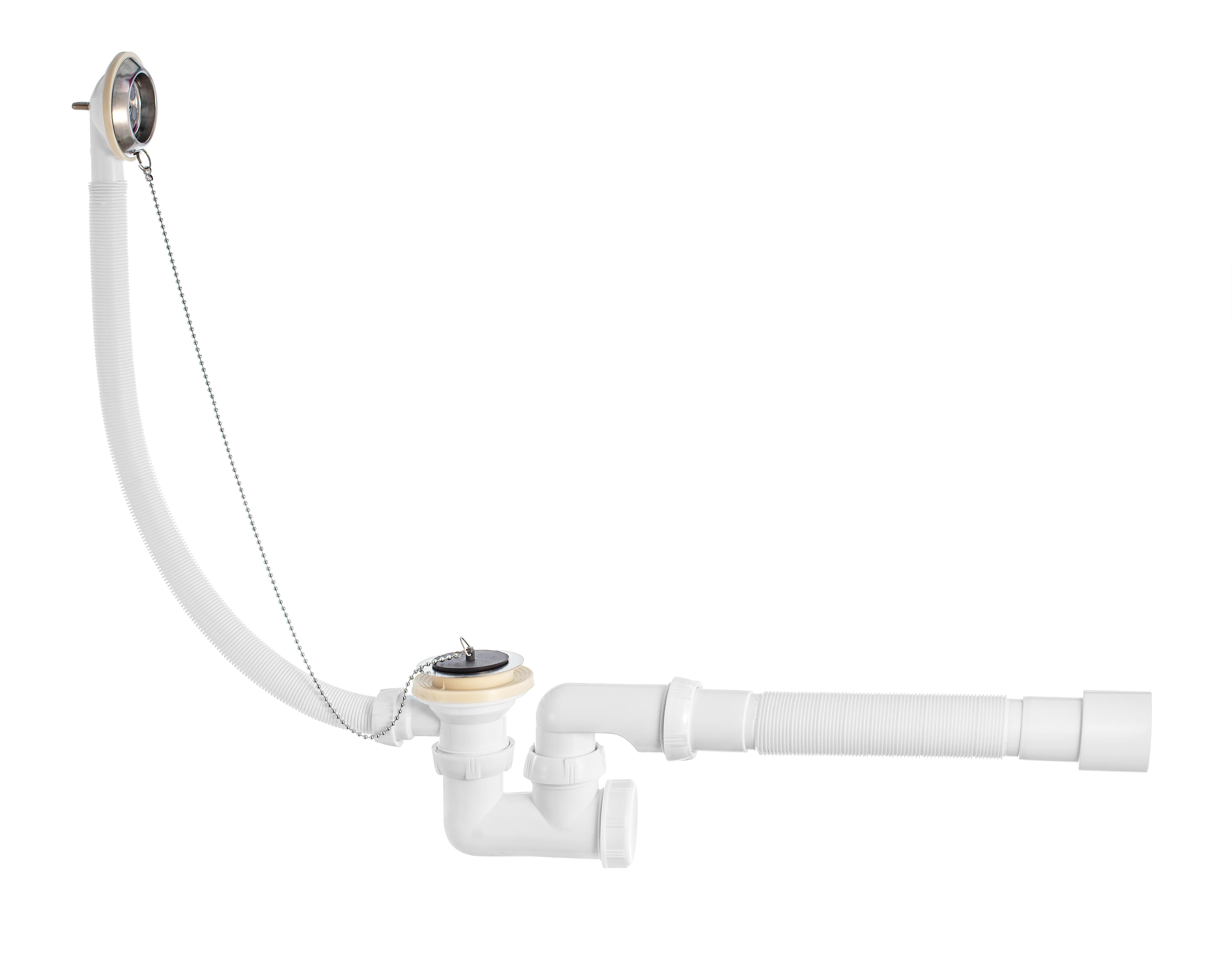 Слив-перелив Wirquin с регулируемым сифоном и с гофротрубой 30718061