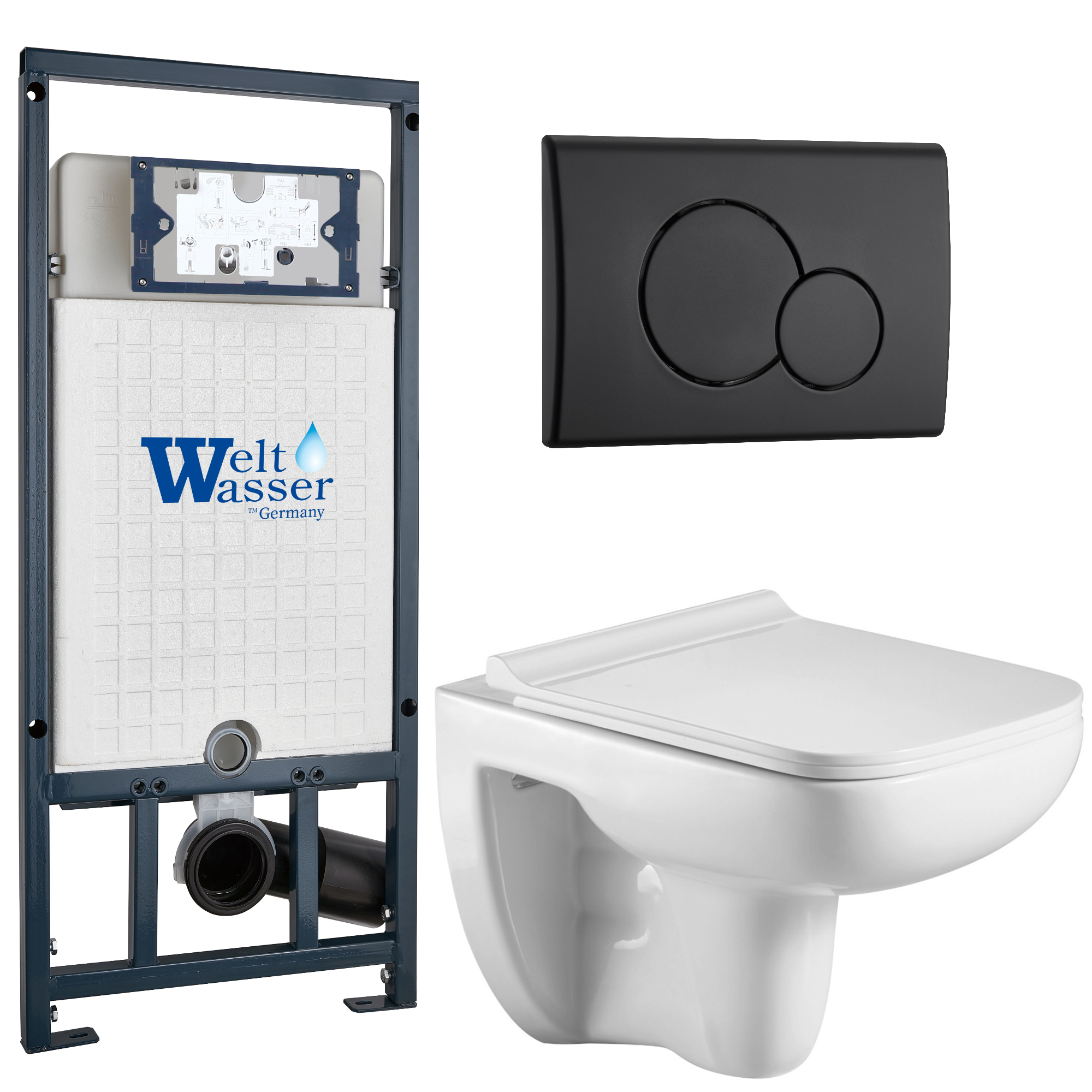 Комплект WeltWasser 10000010734 Kehlbach 004 GL-WT + Marberg 507 + Marberg 507 RD MT-BL
