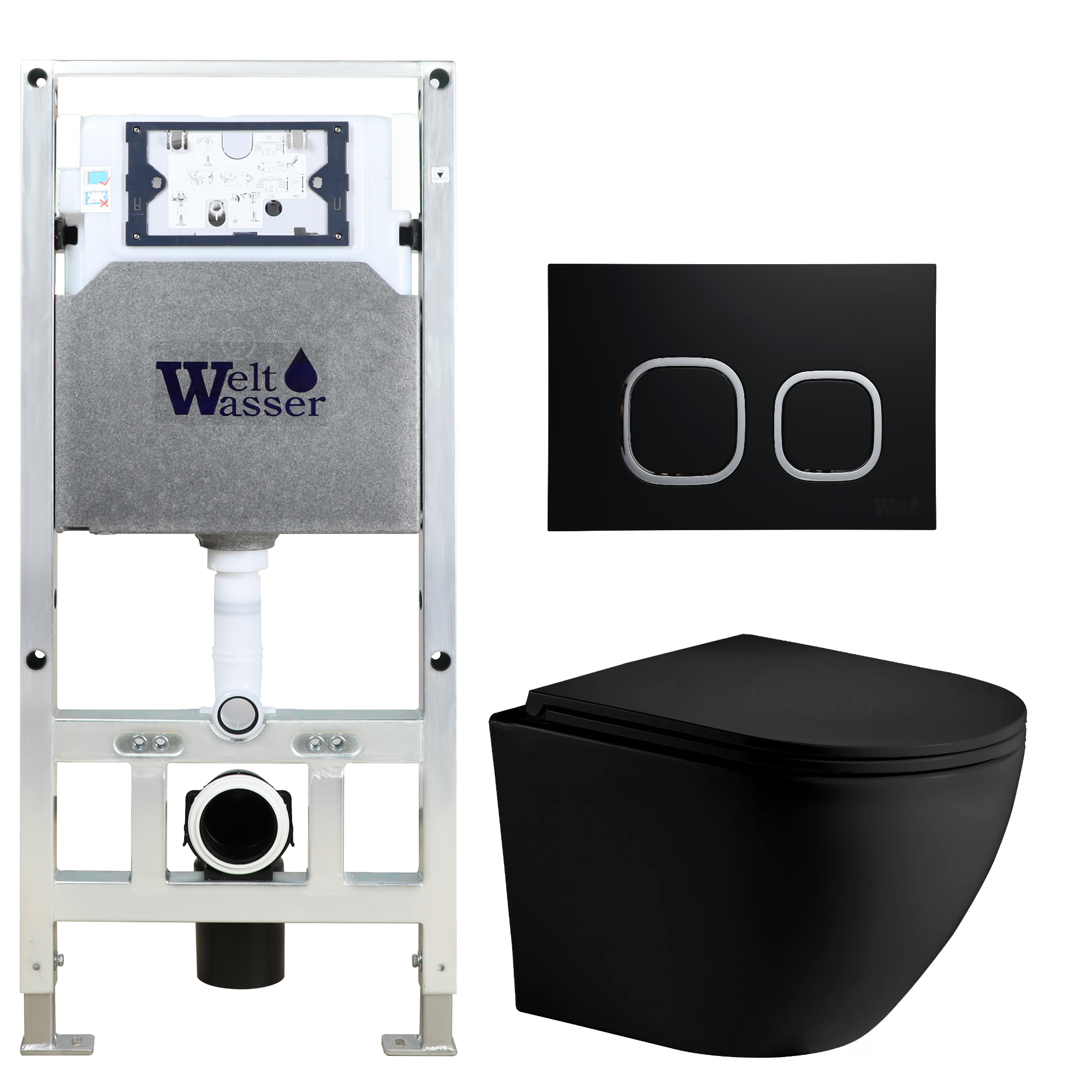 Комплект WeltWasser 10000011345 Merzbach 043 MT-BL + Amberg 506 ST + Amberg RD-BL