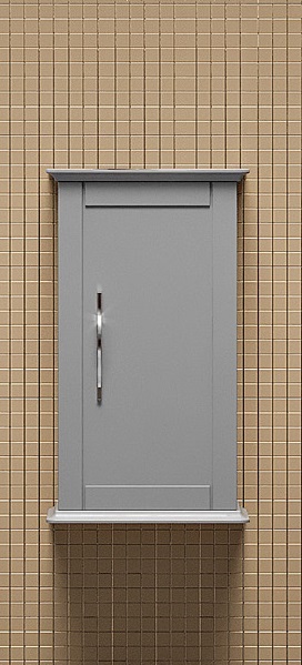 Шкафчик подвесной с дверцей, реверсивный 37x35x62 Cezares TIFFANY 55246 Grigio Nuvola