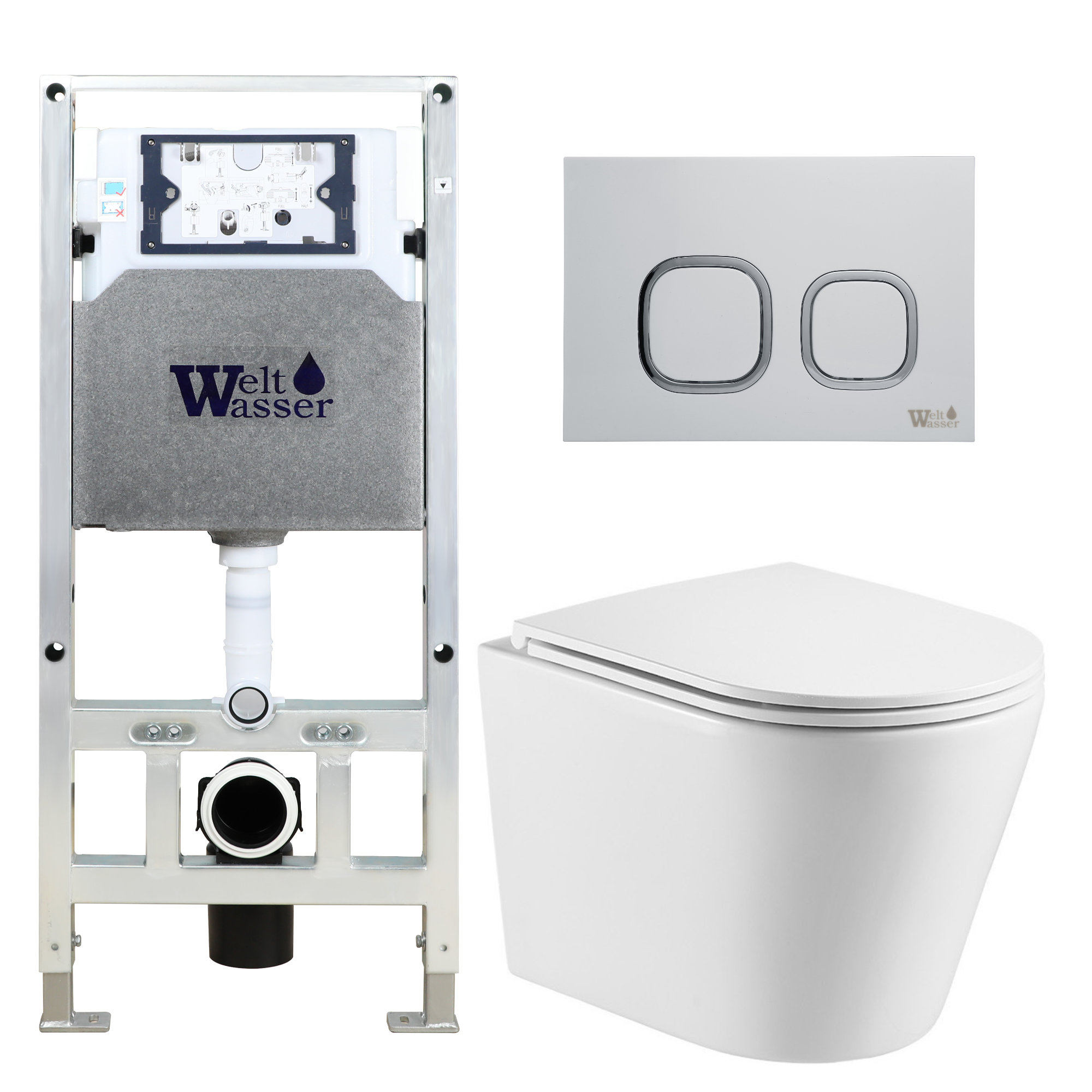 Комплект WeltWasser 10000011507 Salzbach 043 GL-WT + Amberg 506 ST + Amberg RD-WT