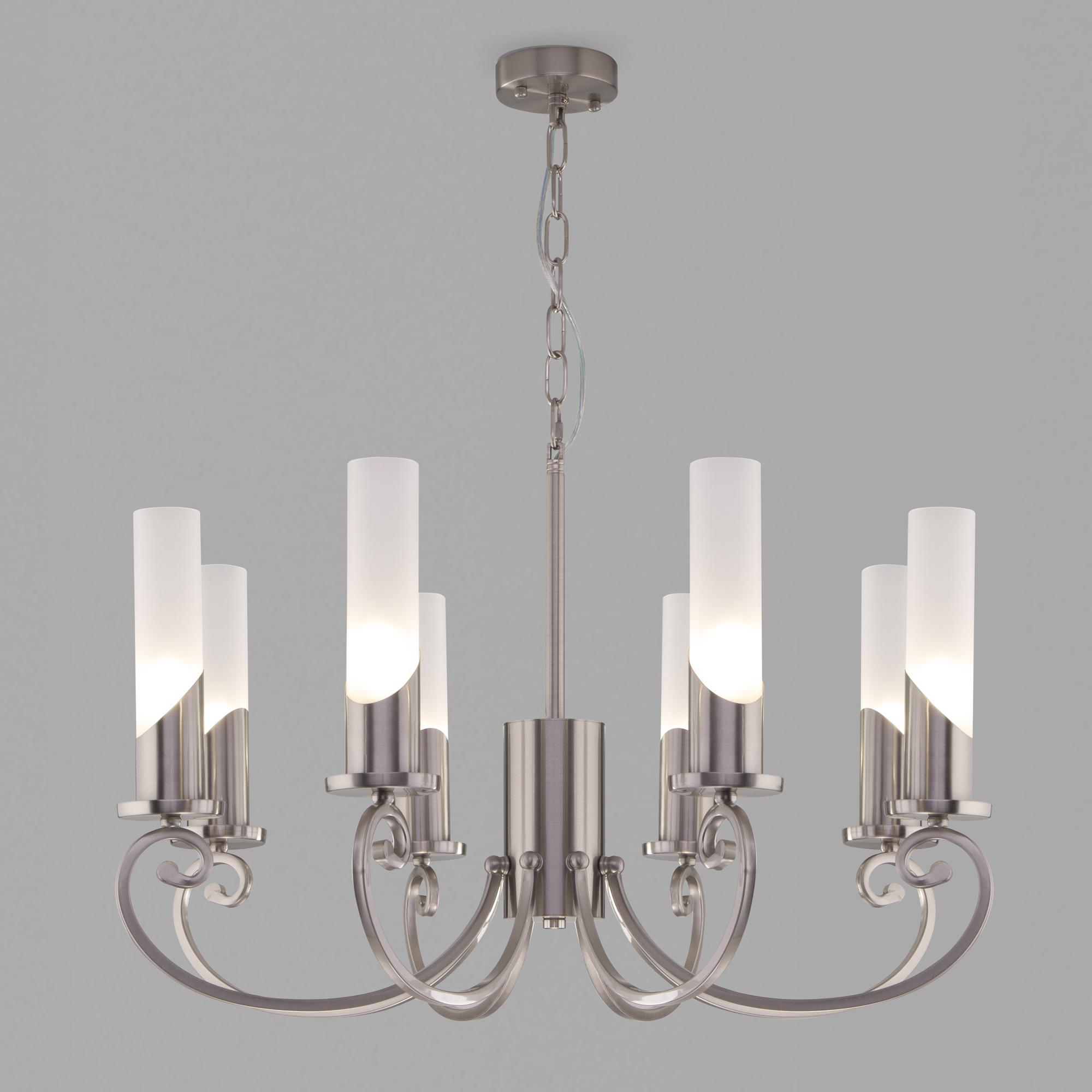 Классическая подвесная люстра Eurosvet 60117/8 никель