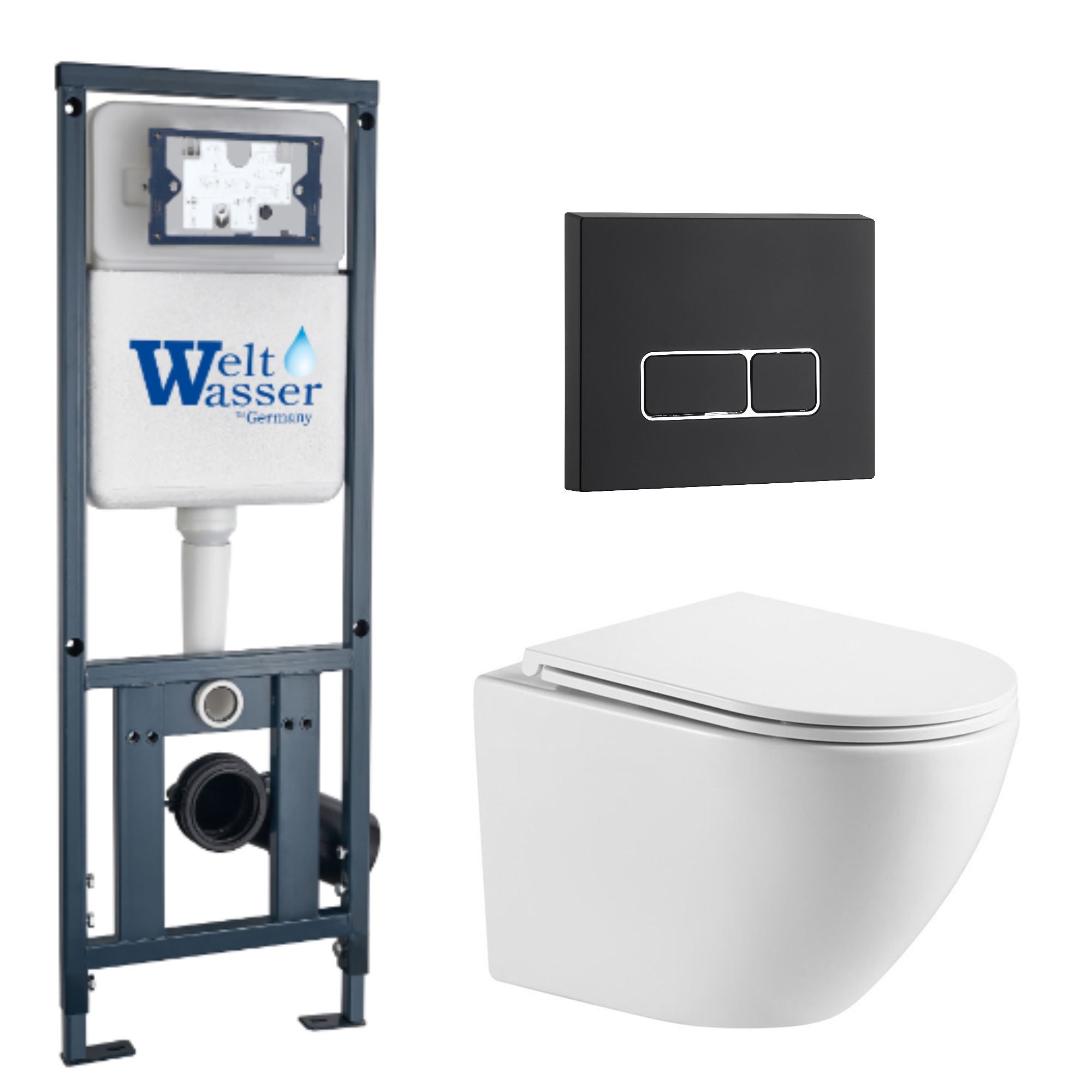 Комплект WeltWasser 10000011312 Merzbach 043 GL-WT + Marberg 410 + Marberg 410 SE MT-BL