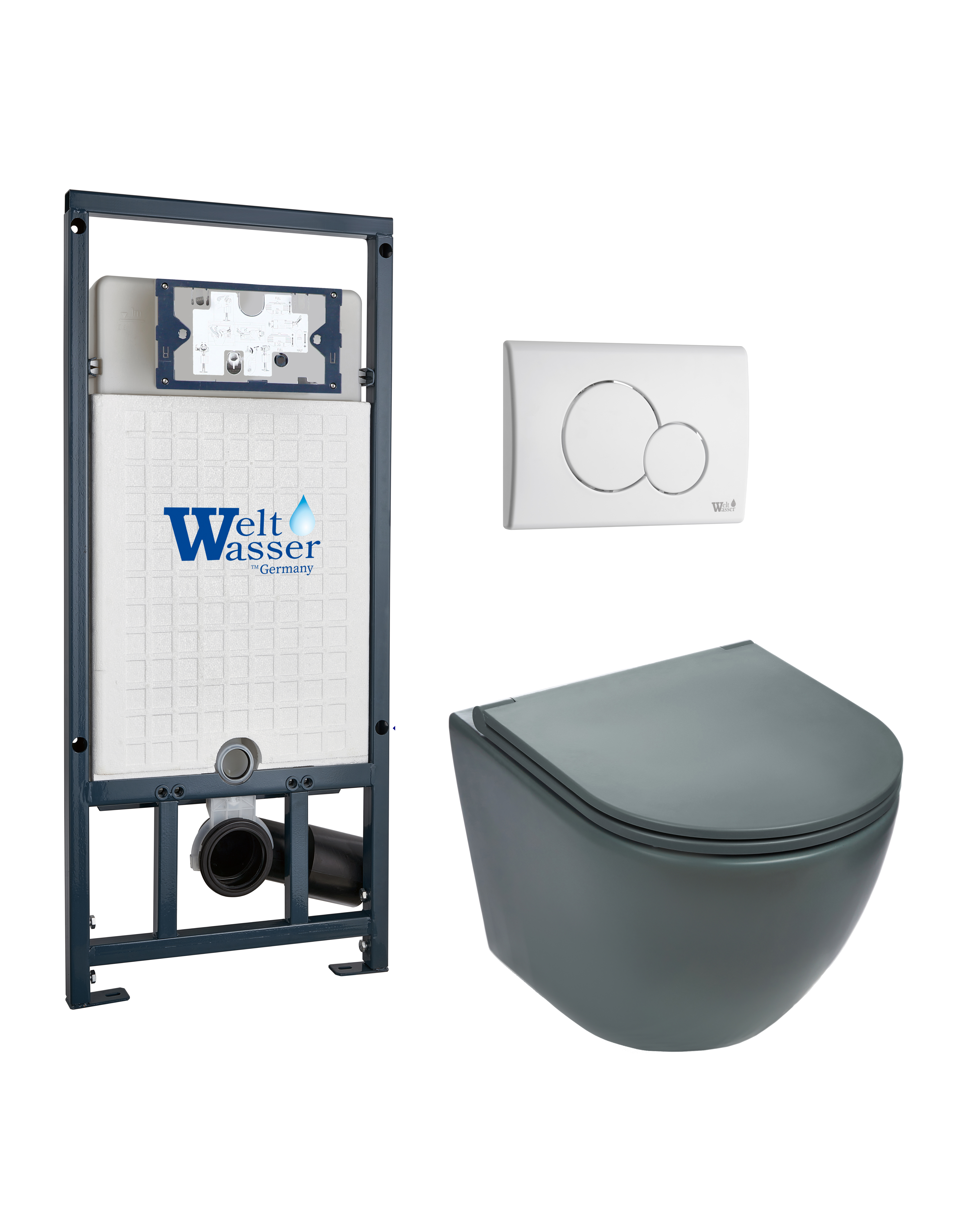 Комплект WeltWasser 10000011398 Merzbach 043 MT-GR + Marberg 507 + Marberg 507 RD GL-WT