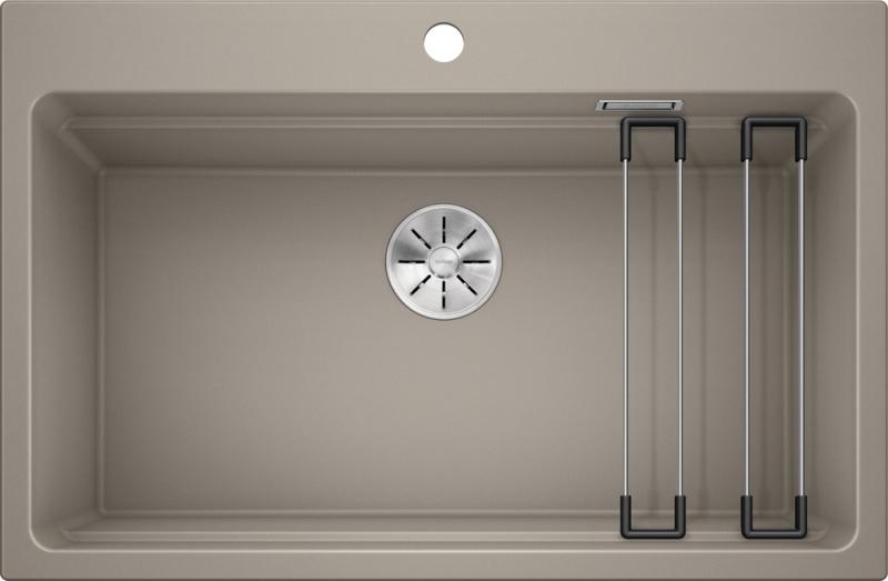 Врезная кухонная мойка Blanco ETAGON 8 SILGRANIT PuraDur серый беж